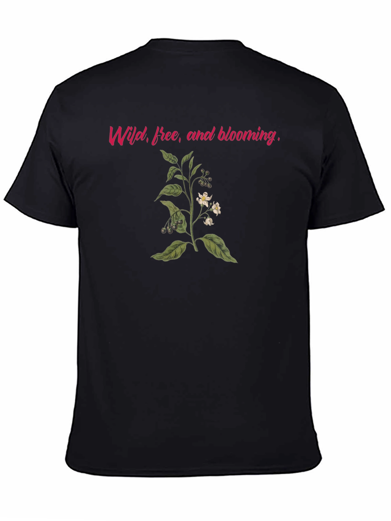 Wild Free & Blooming Black T-Shirt