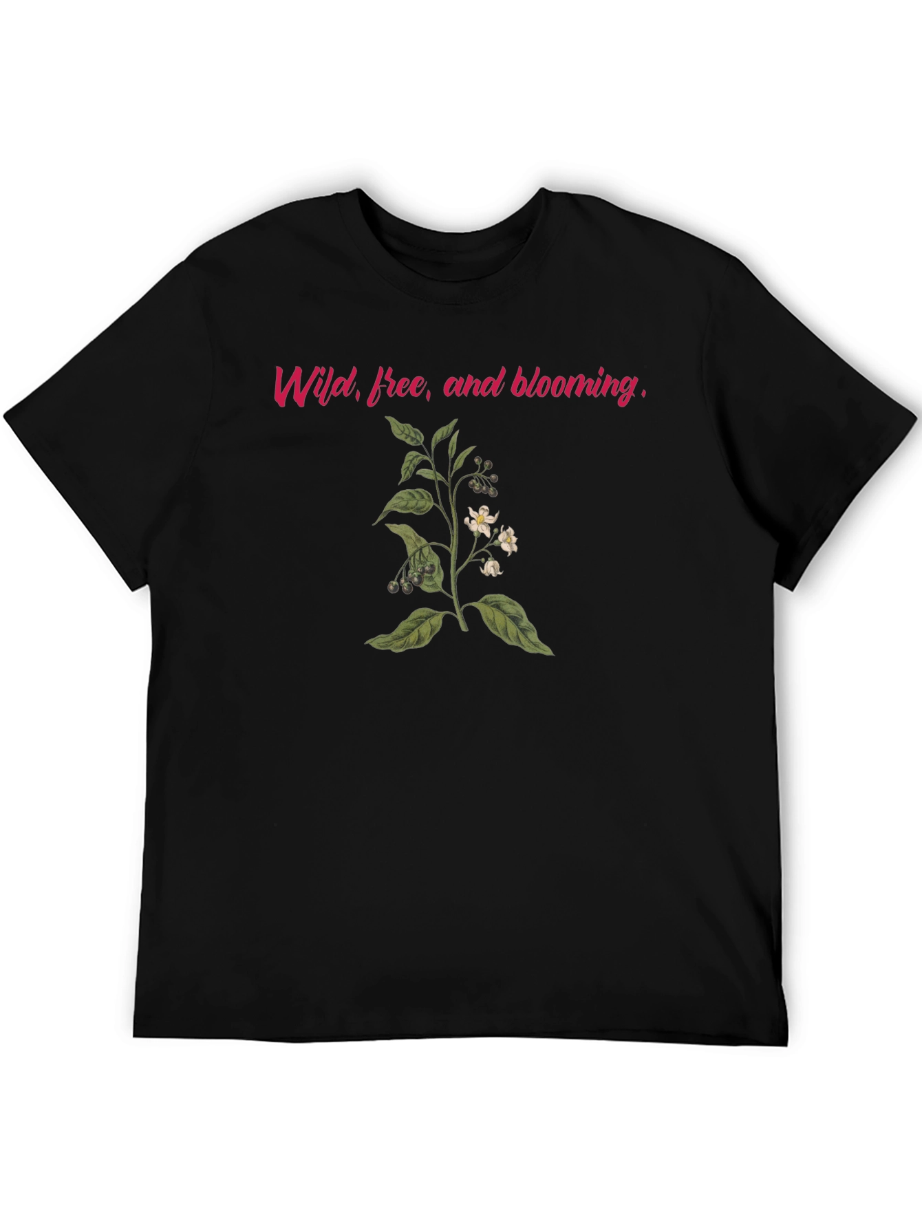 Wild Free & Blooming Black T-Shirt