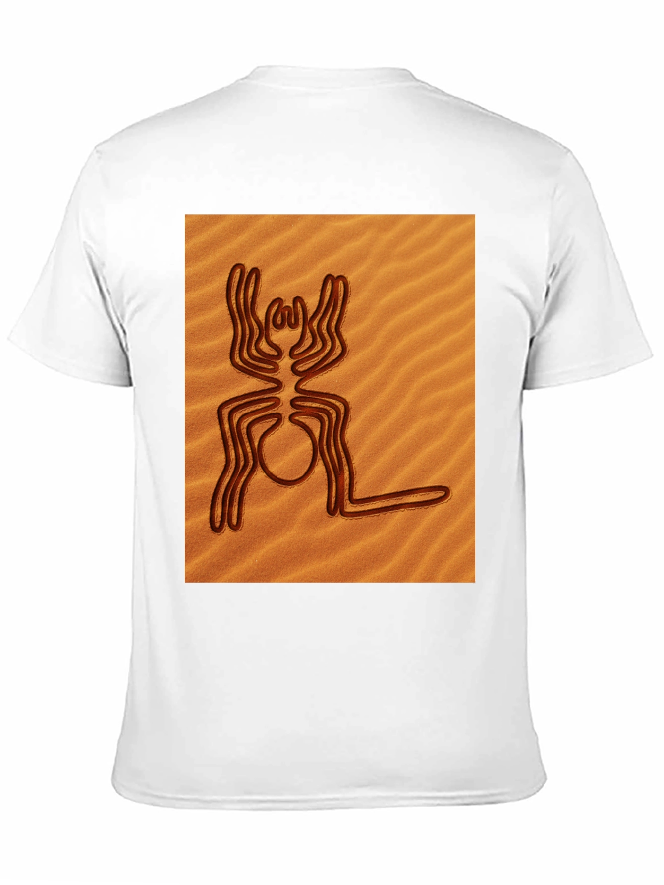 Nazca Lines Spider Graphic Tee - Unique Art Shirt