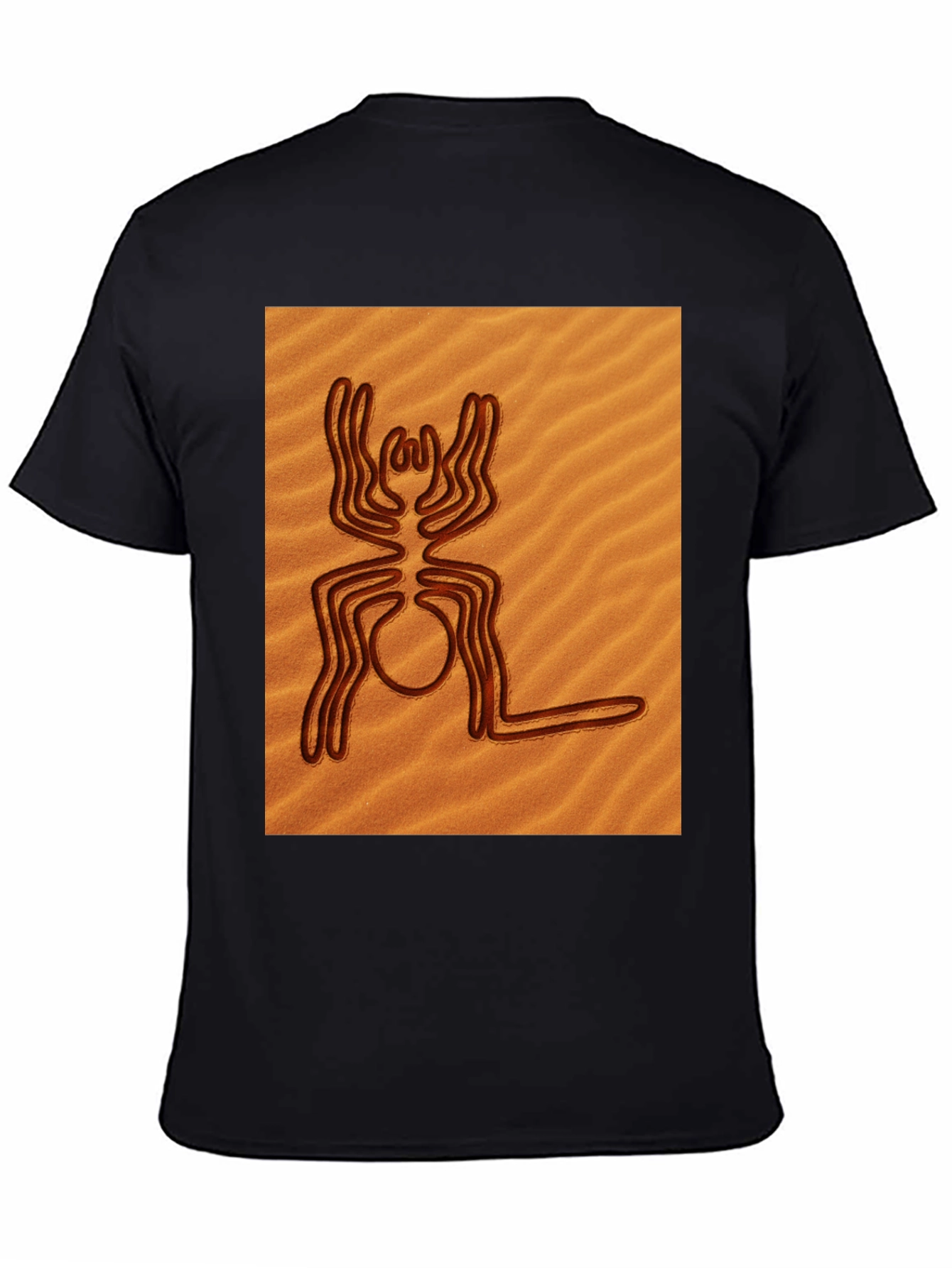 Nazca Lines Spider Graphic Tee - Unique Art Shirt