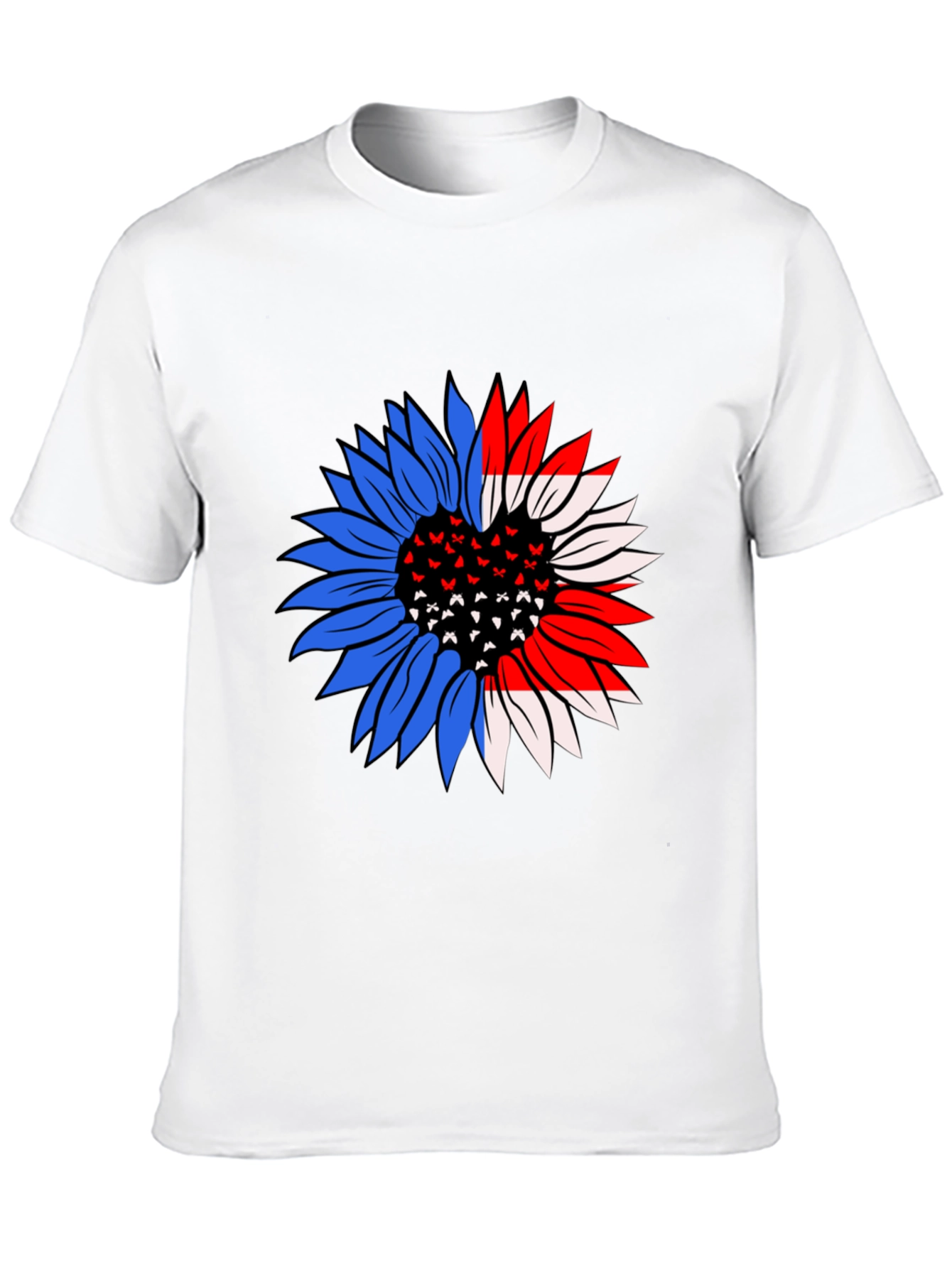 Patriotic Sunflower T-Shirt - USA Pride!