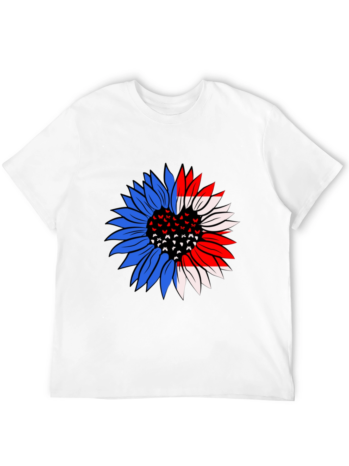 Patriotic Sunflower T-Shirt - USA Pride!