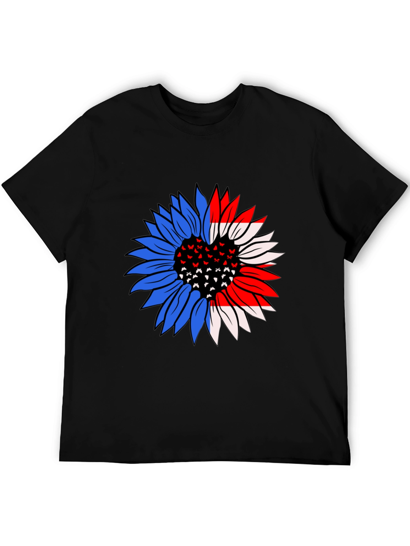 Patriotic Sunflower T-Shirt - USA Pride!