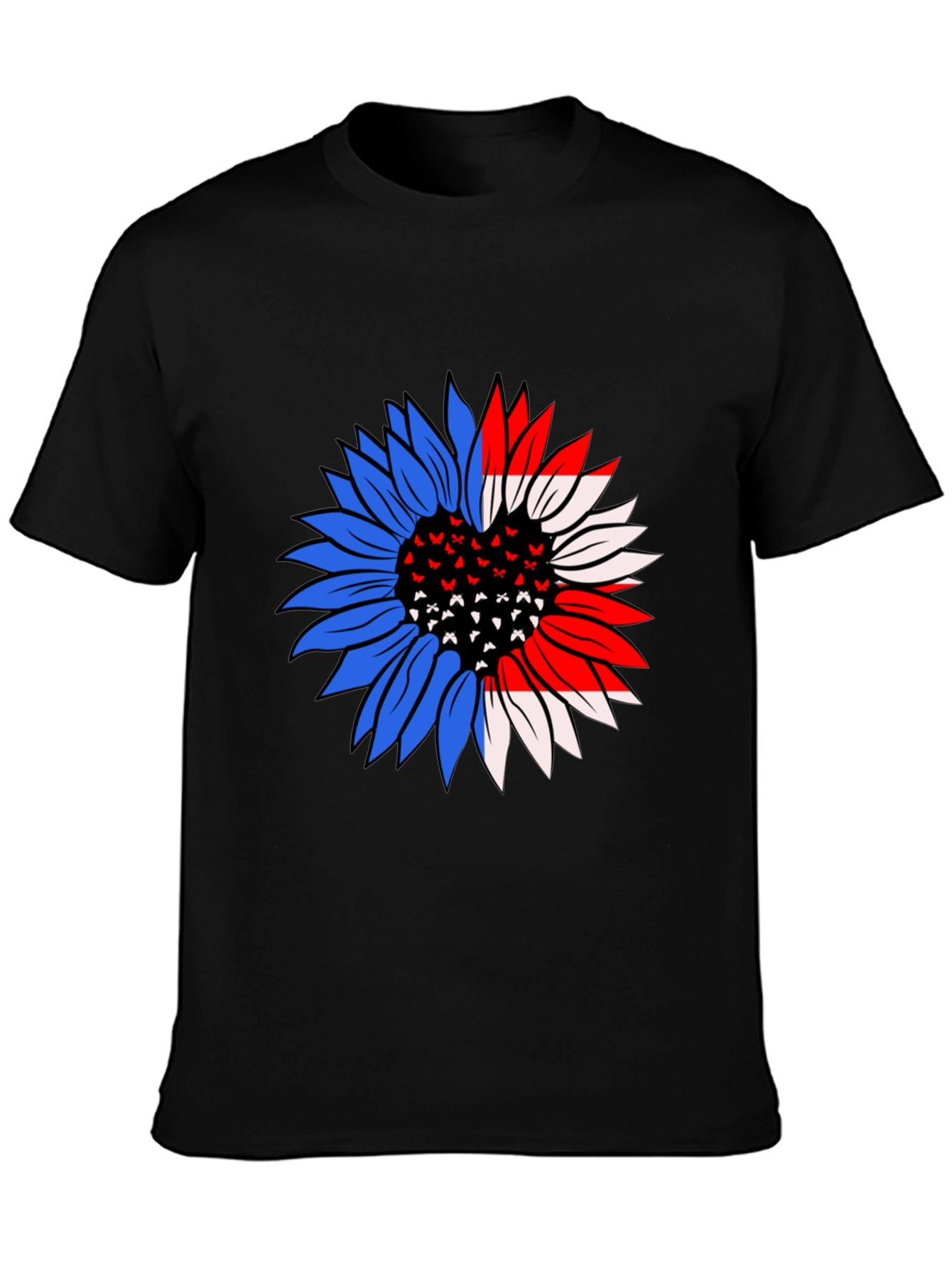 Patriotic Sunflower T-Shirt - USA Pride!