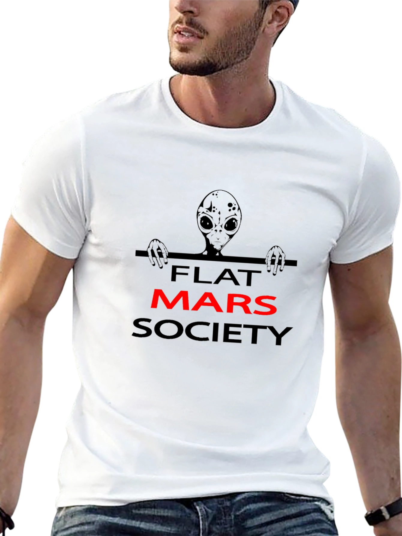 Flat Mars Society T-Shirt - Alien Conspiracy Tee