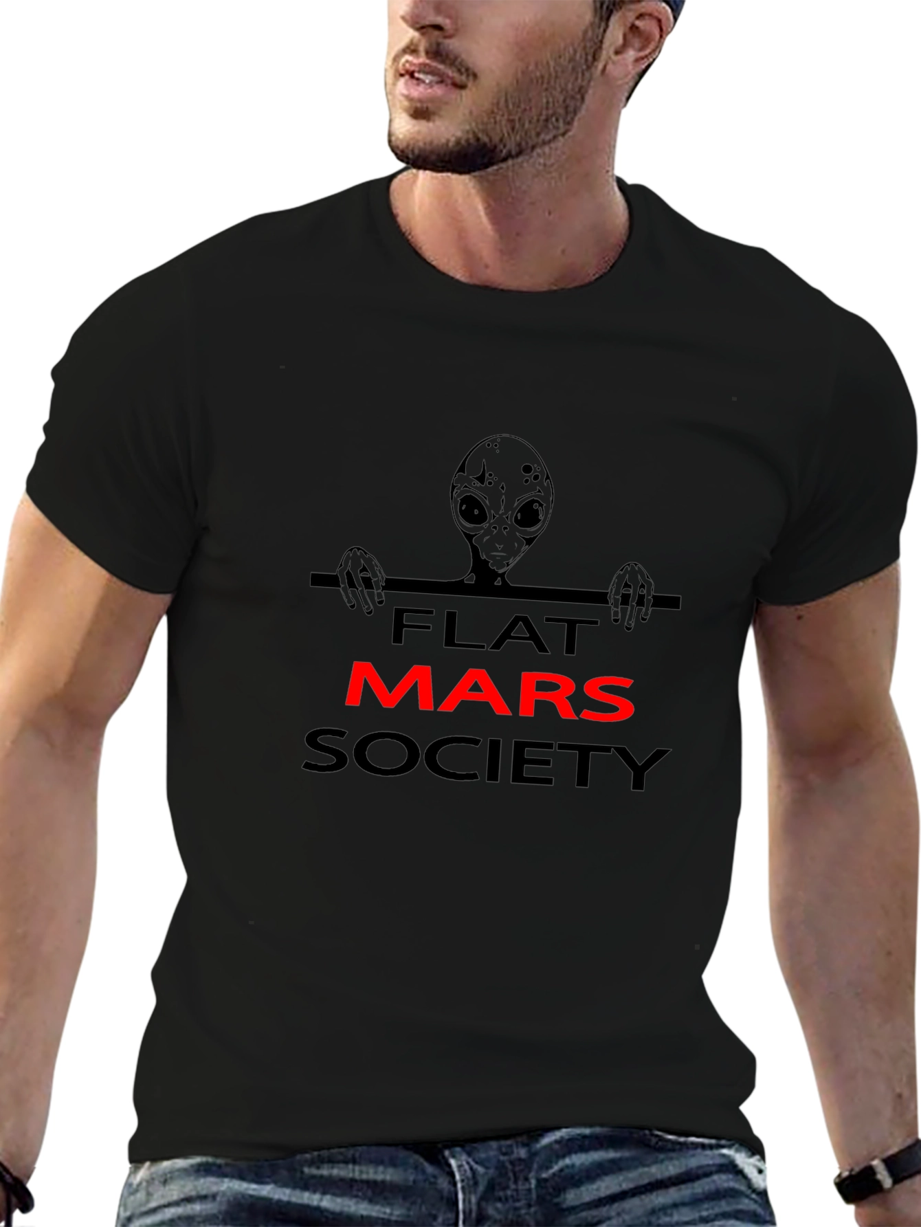Flat Mars Society T-Shirt - Alien Conspiracy Tee