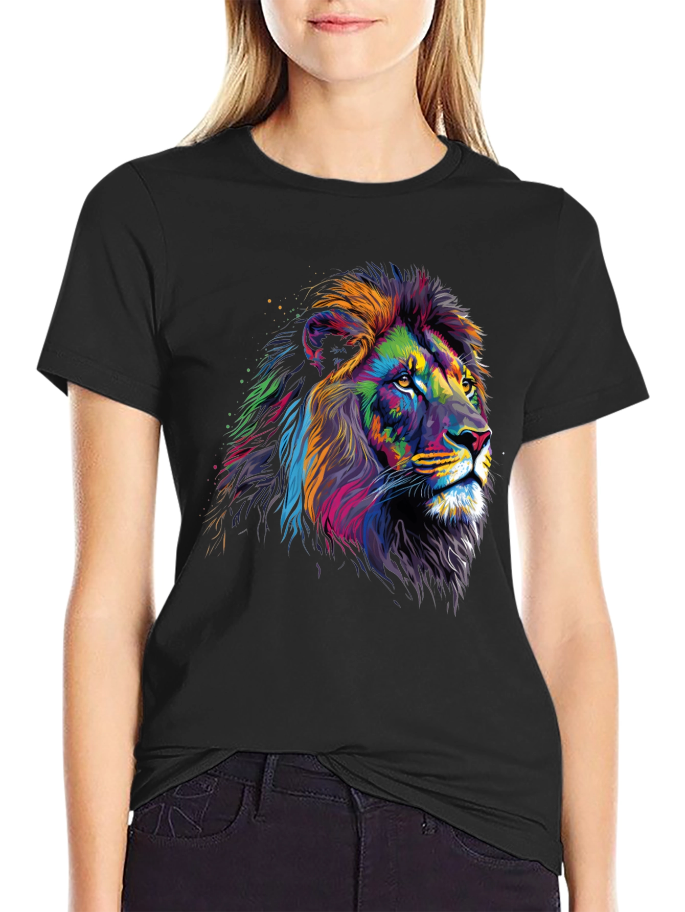 Vibrant Lion Graphic Tee - Bold Statement T-Shirt