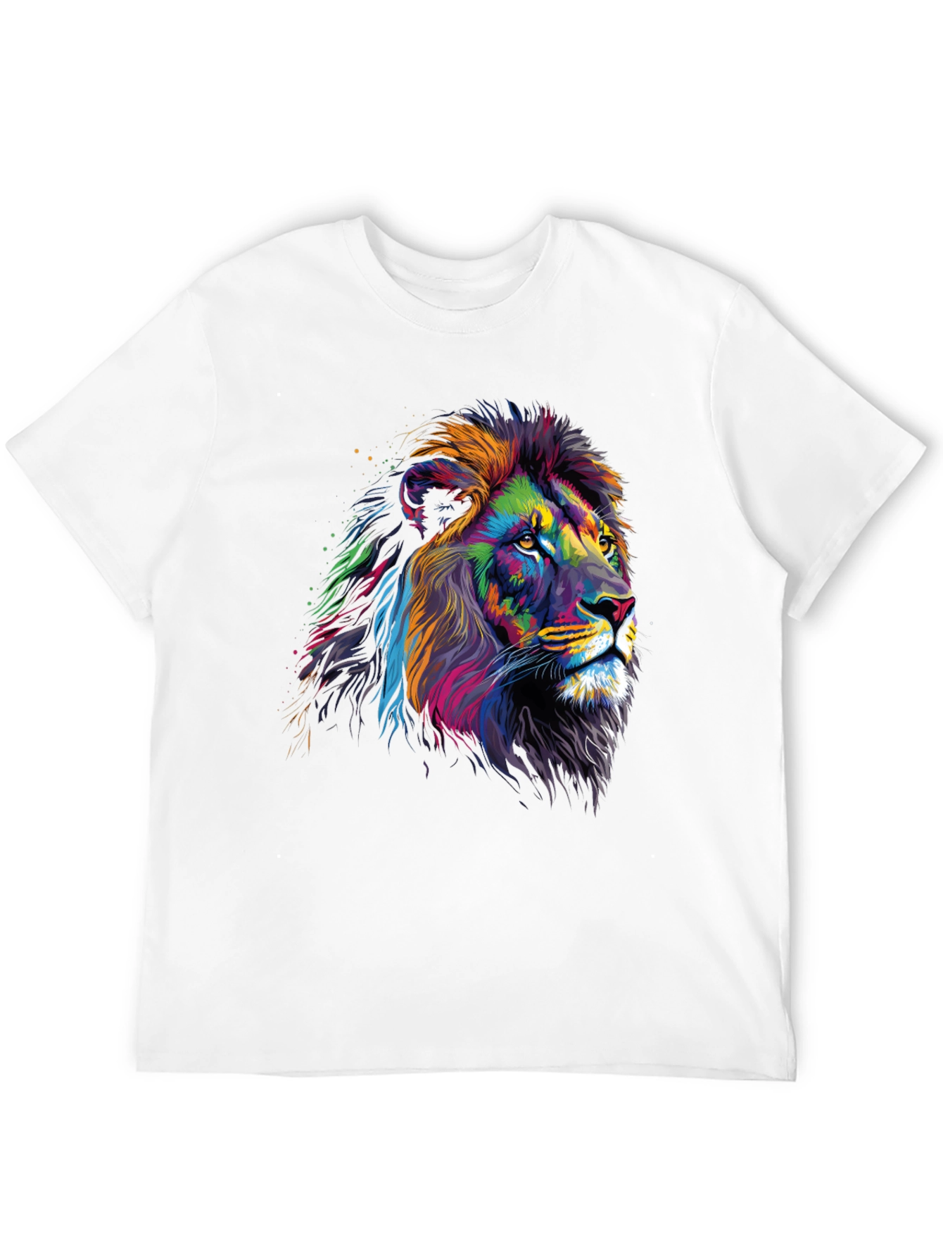 Vibrant Lion Graphic Tee - Bold Statement T-Shirt