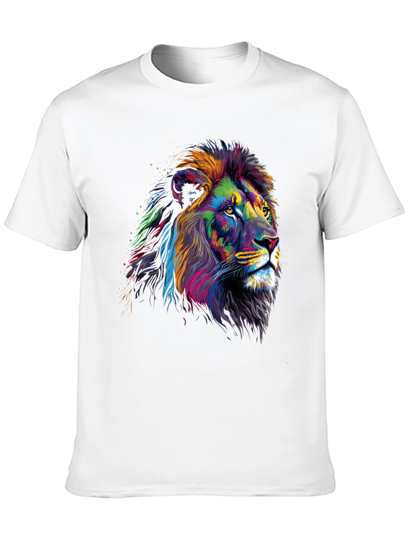 Vibrant Lion Graphic Tee - Bold Statement T-Shirt