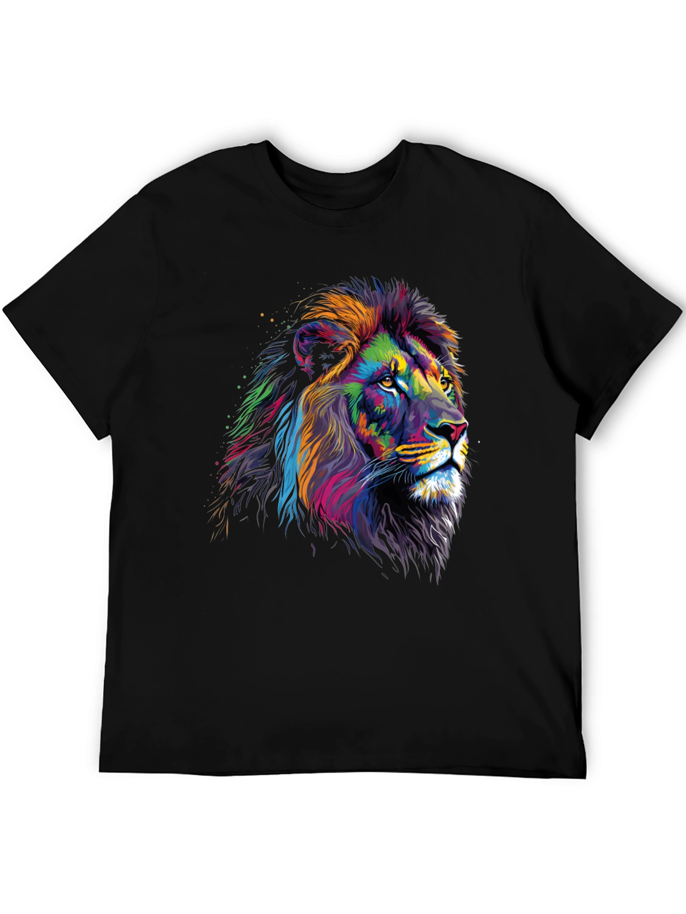 Vibrant Lion Graphic Tee - Bold Statement T-Shirt