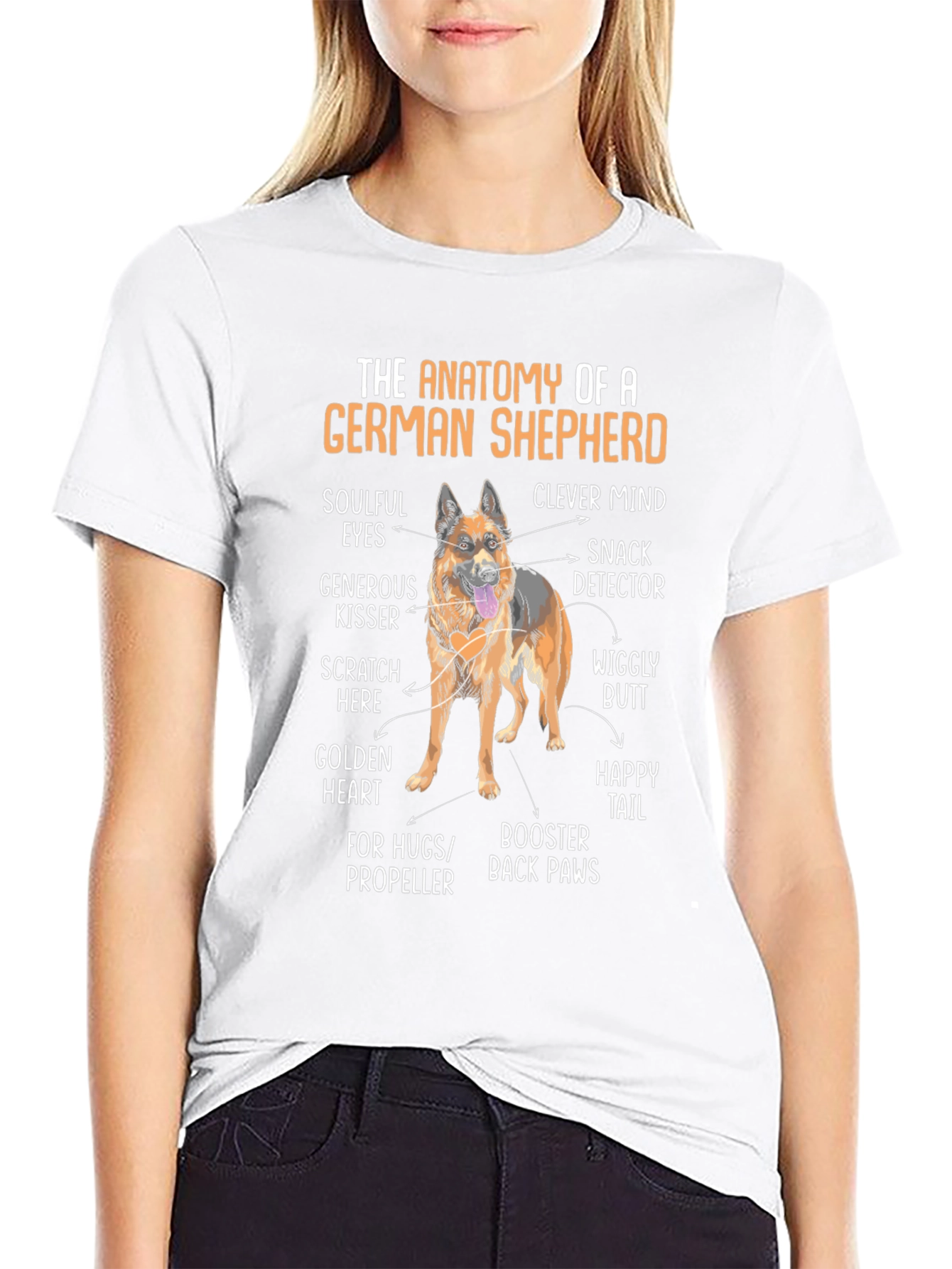 Anatomy of a German Shepherd T-Shirt