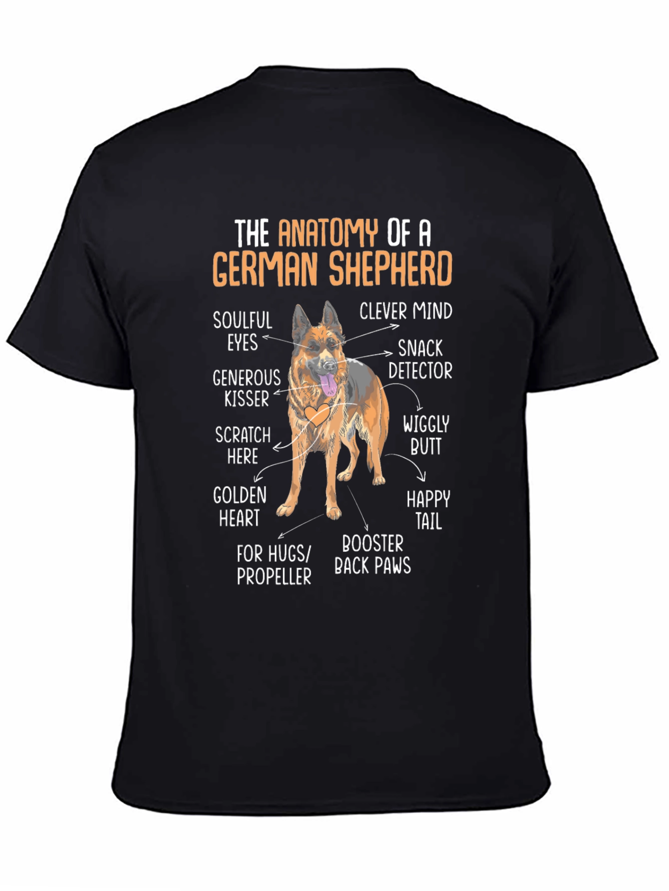 Anatomy of a German Shepherd T-Shirt
