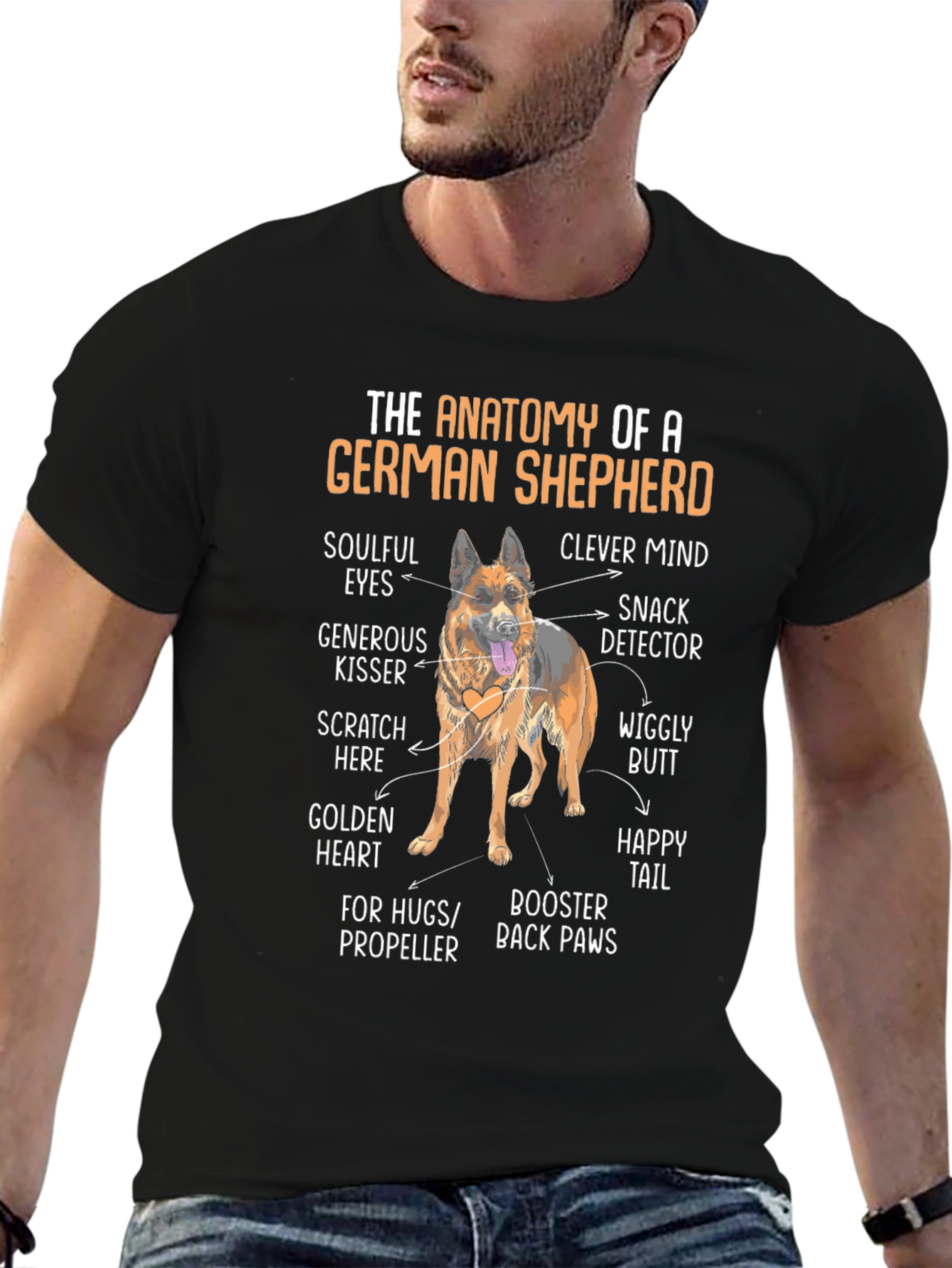 Anatomy of a German Shepherd T-Shirt
