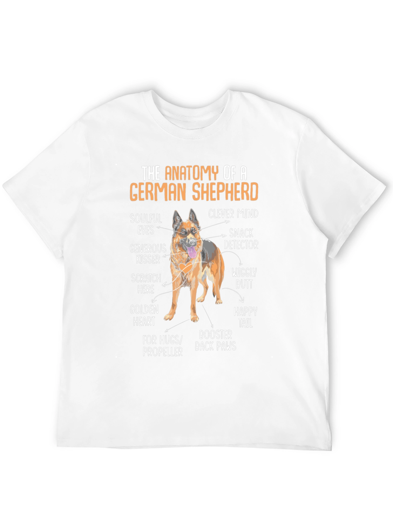 Anatomy of a German Shepherd T-Shirt