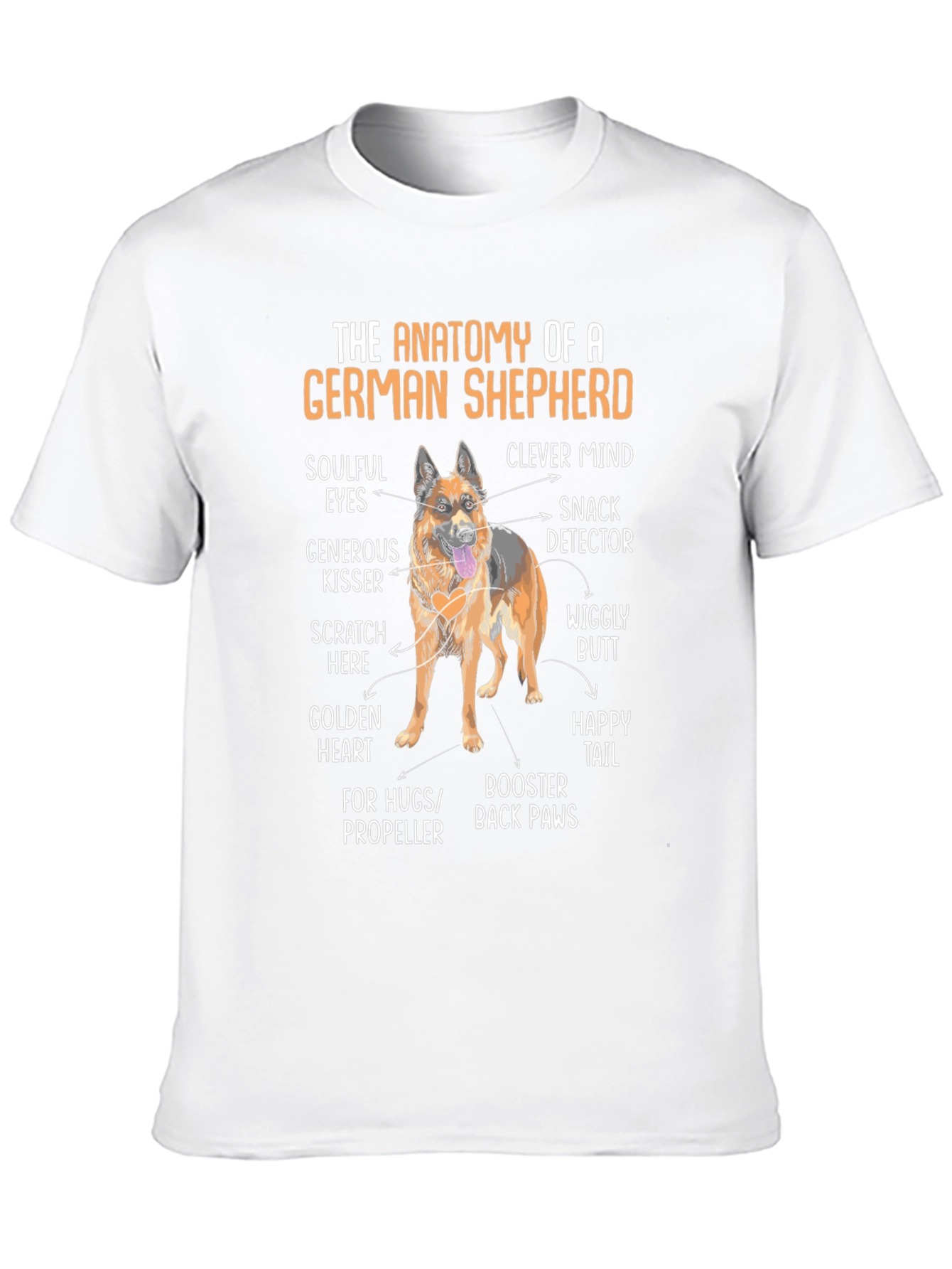 Anatomy of a German Shepherd T-Shirt