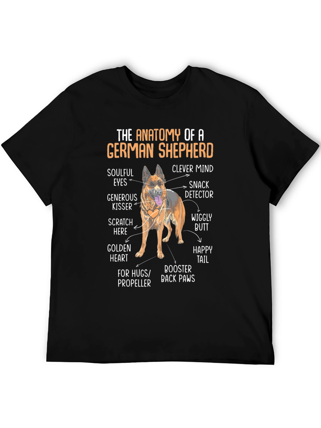 Anatomy of a German Shepherd T-Shirt