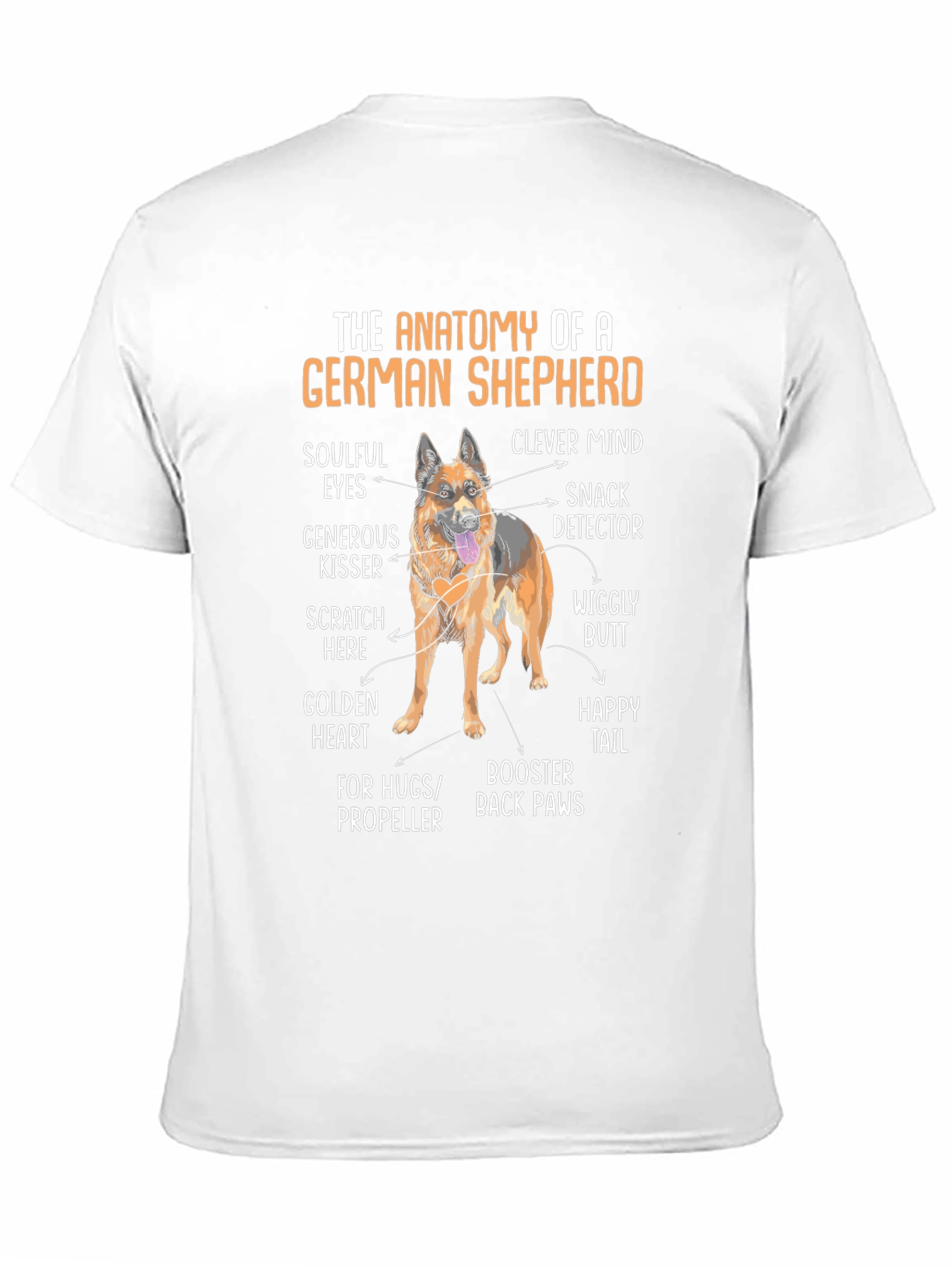 Anatomy of a German Shepherd T-Shirt