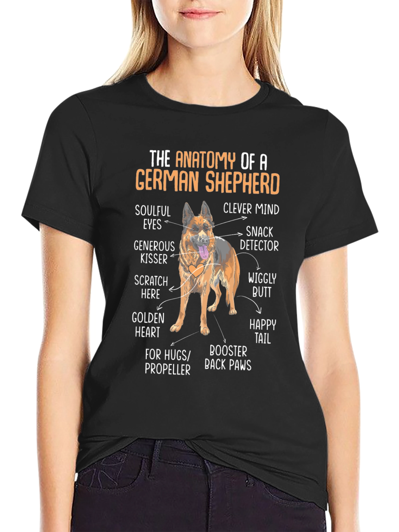 Anatomy of a German Shepherd T-Shirt
