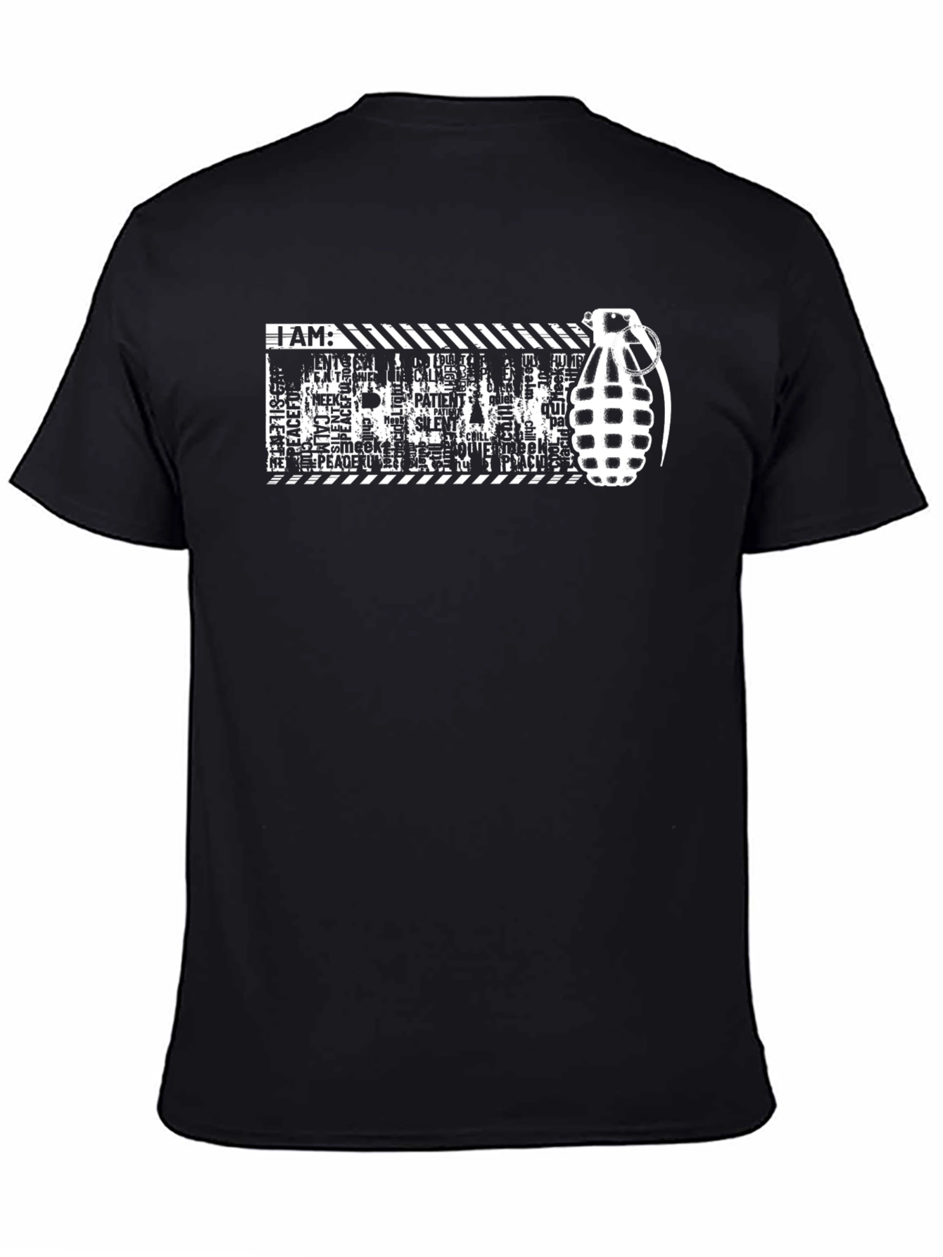 Edgy I AM Grenade Graphic T-Shirt