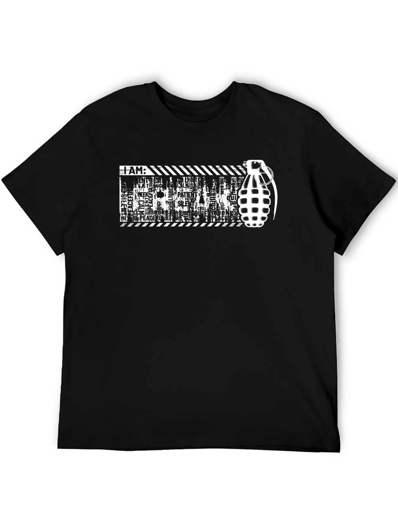 Edgy I AM Grenade Graphic T-Shirt