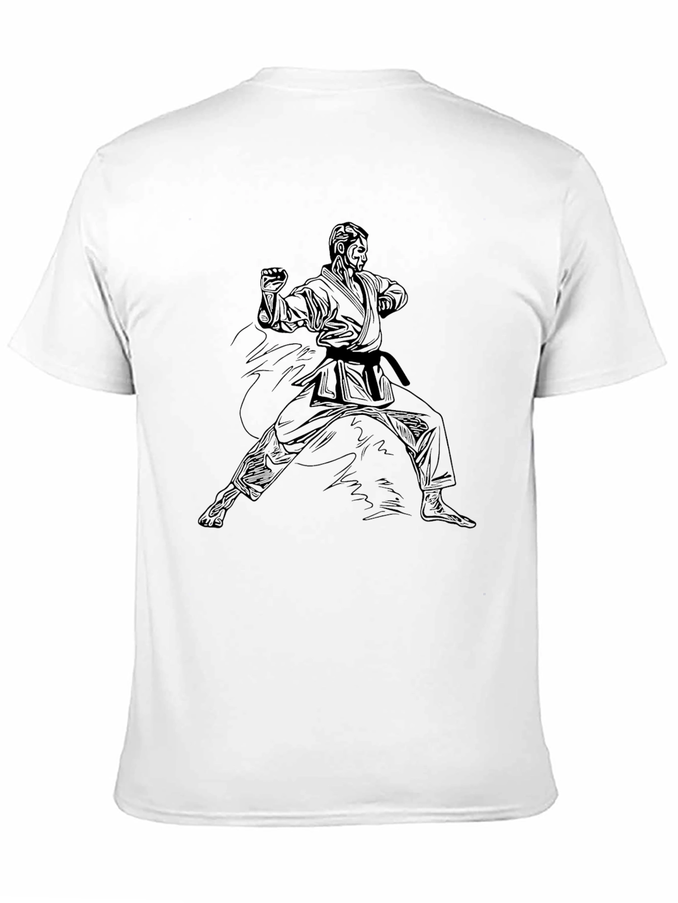 Karate Stance Graphic Black T-Shirt