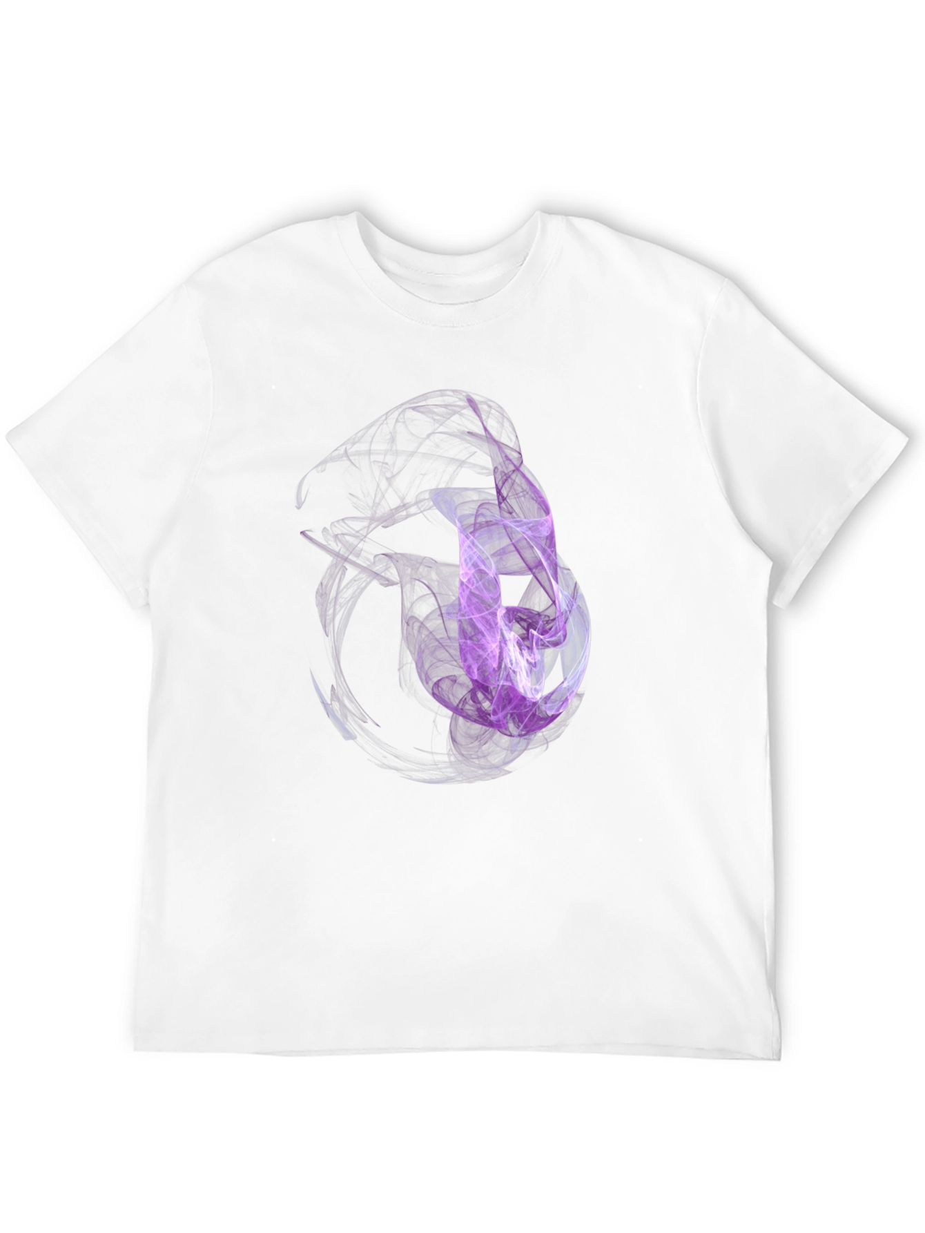 Abstract Smoke Design Black T-Shirt