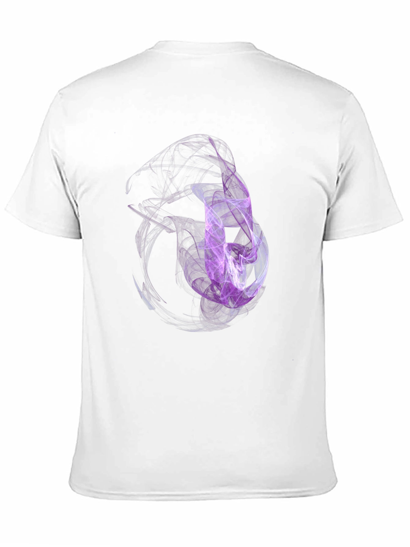 Abstract Smoke Design Black T-Shirt