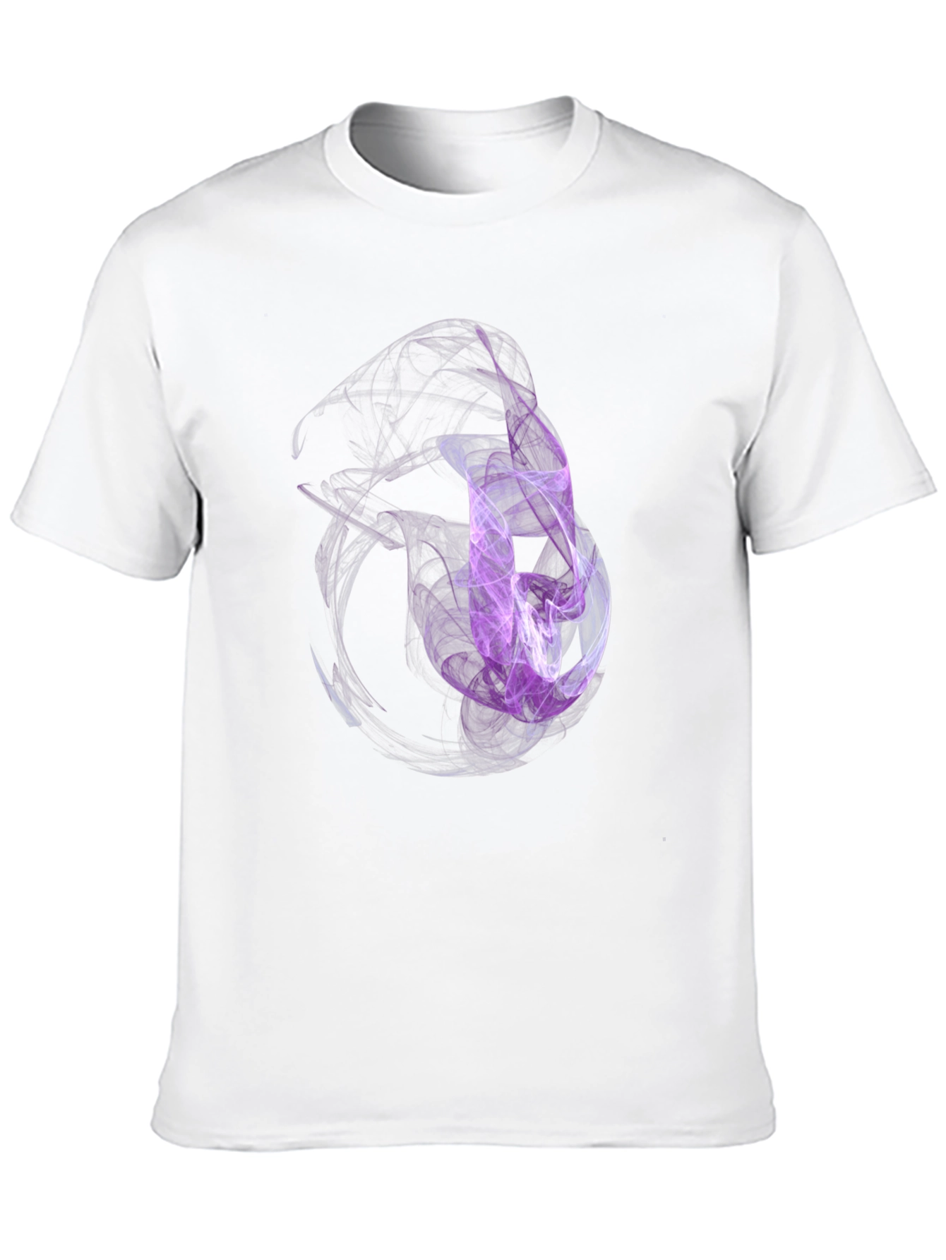 Abstract Smoke Design Black T-Shirt