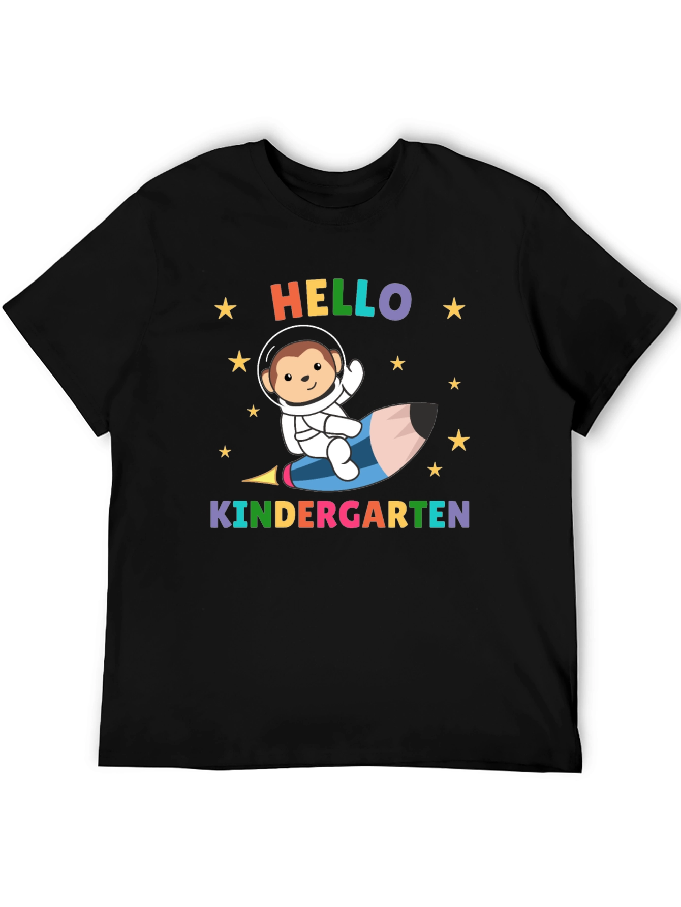 Hello Kindergarten Monkey Astronaut T-Shirt