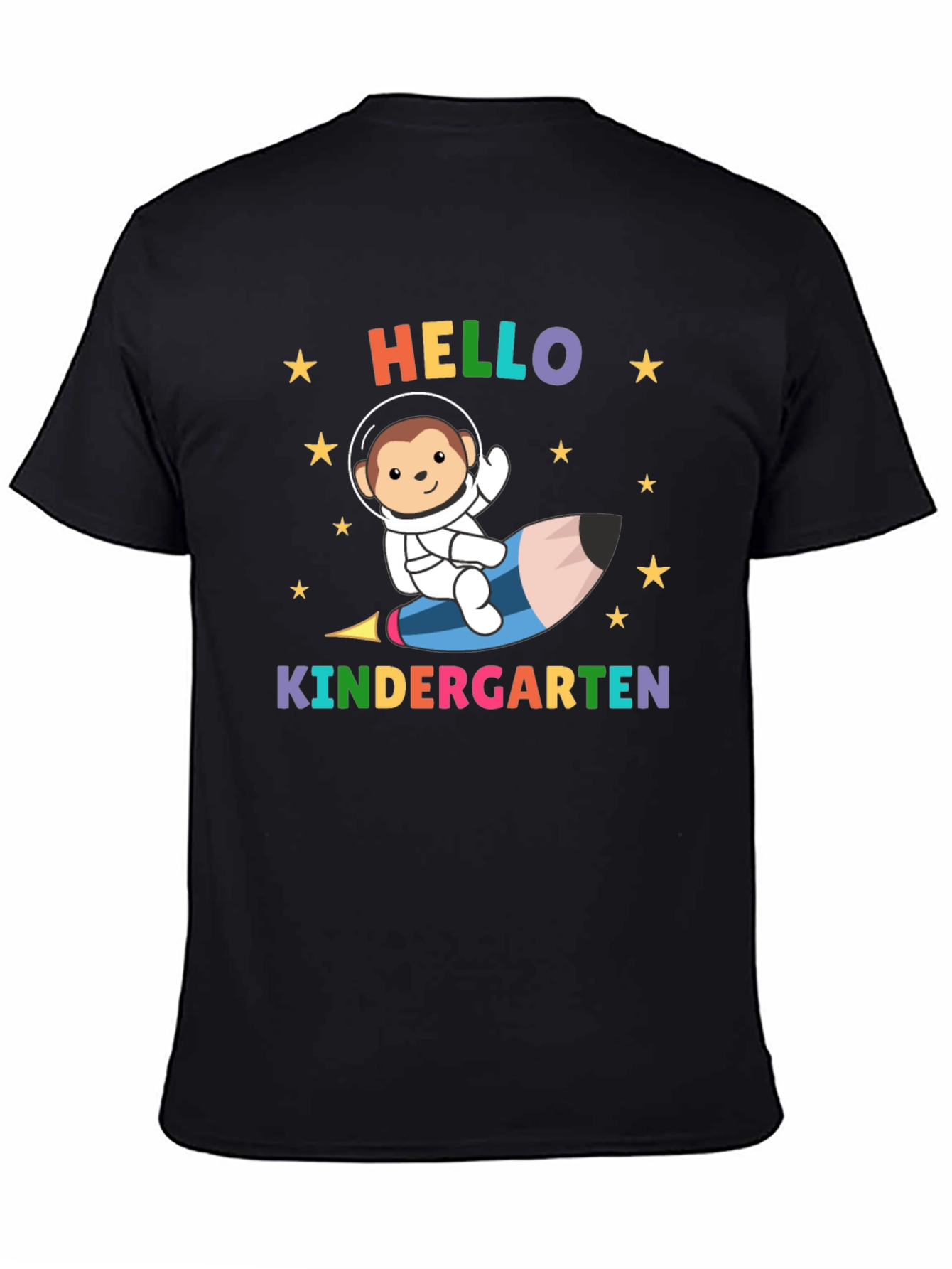 Hello Kindergarten Monkey Astronaut T-Shirt