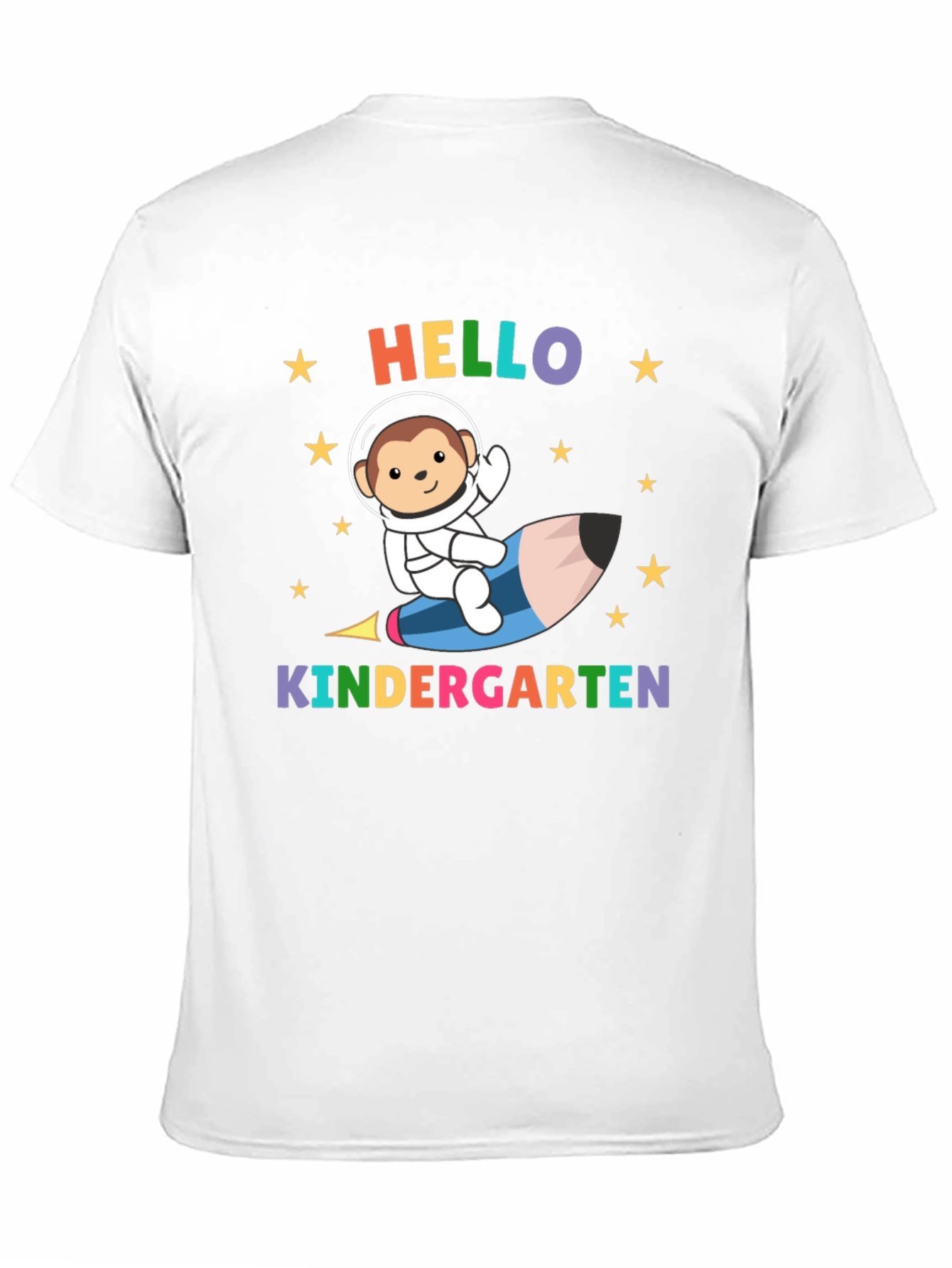 Hello Kindergarten Monkey Astronaut T-Shirt