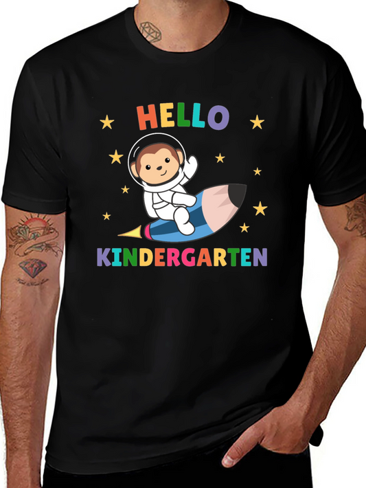 Hello Kindergarten Monkey Astronaut T-Shirt