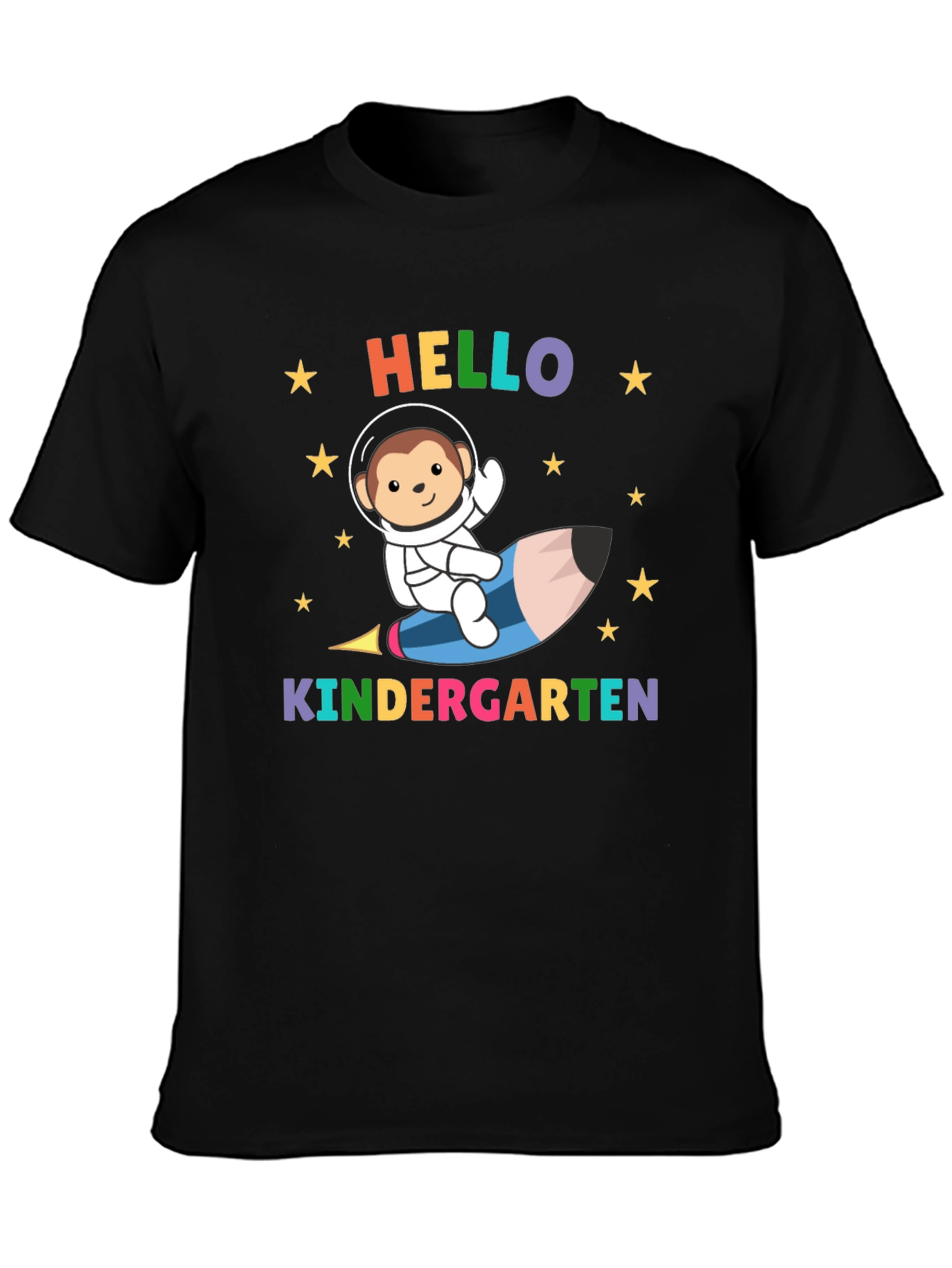 Hello Kindergarten Monkey Astronaut T-Shirt