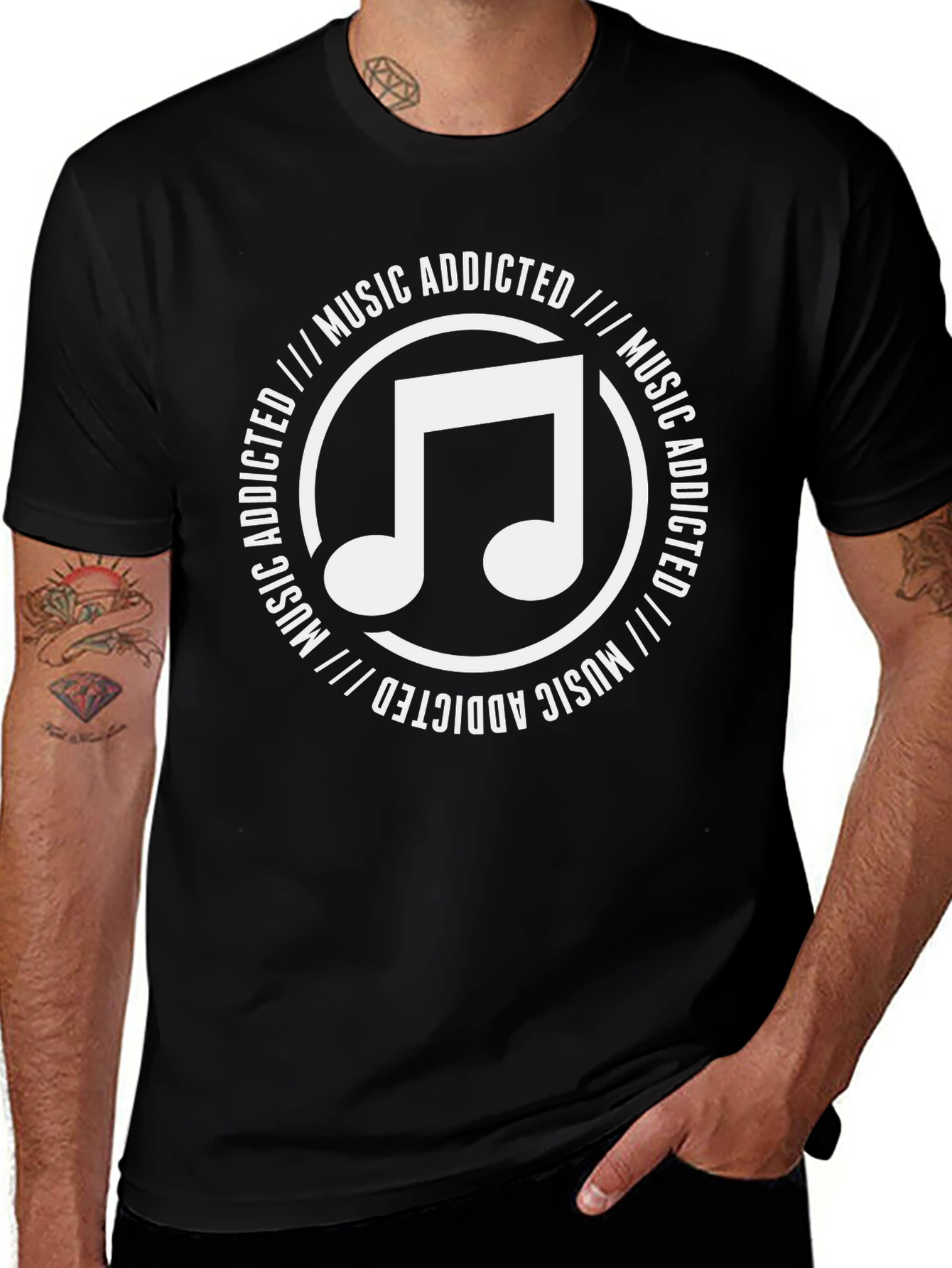 Music Addicted Graphic T-Shirt