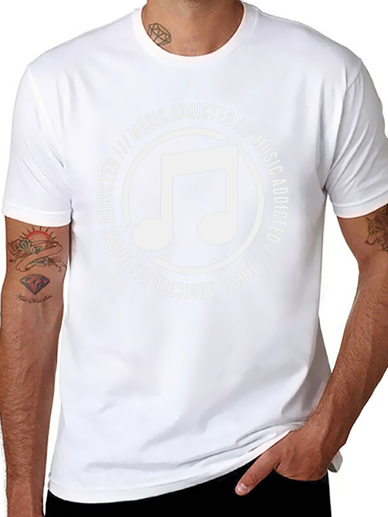 Music Addicted Graphic T-Shirt