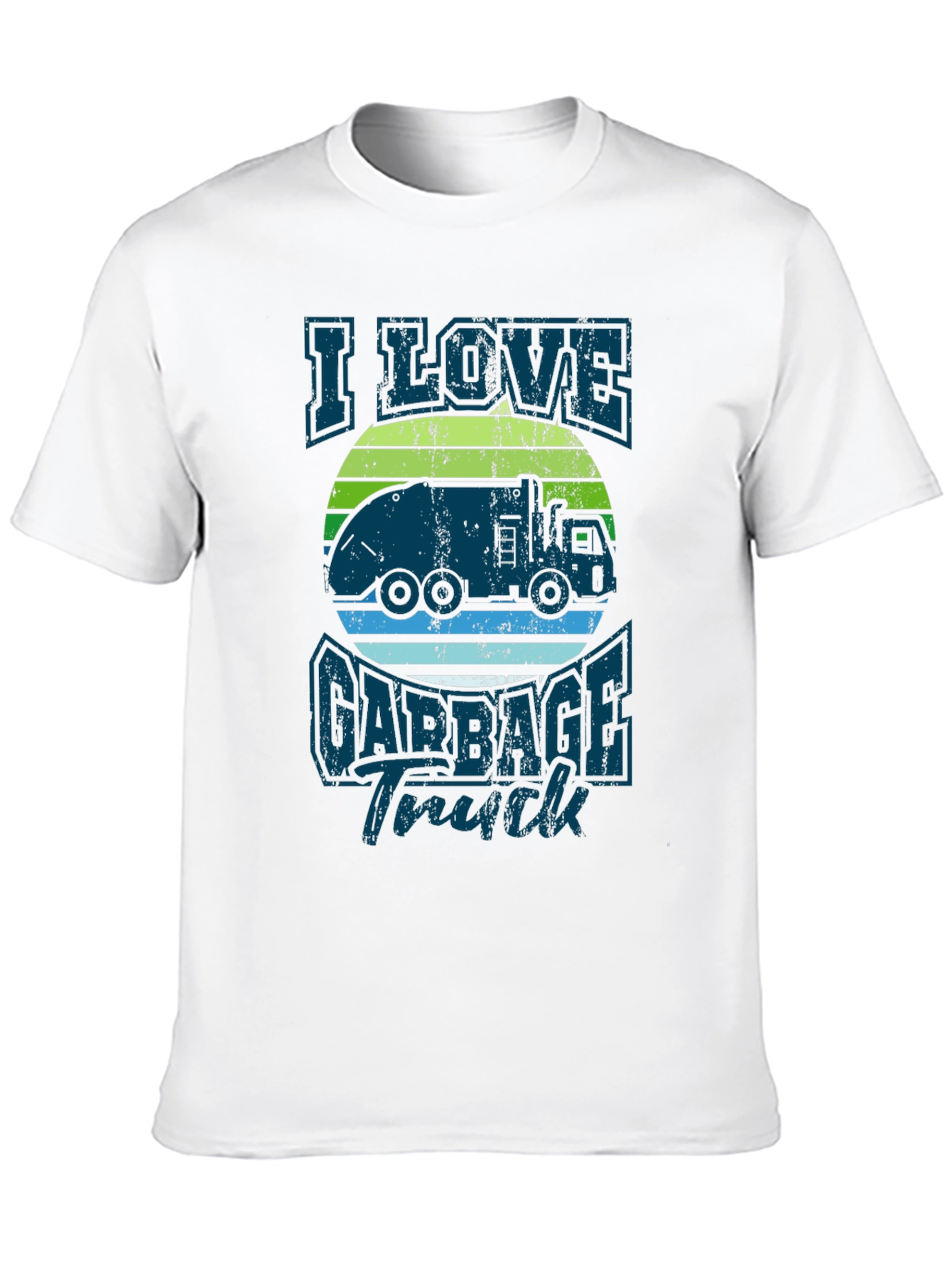 I Love Garbage Truck Graphic Tee - Black