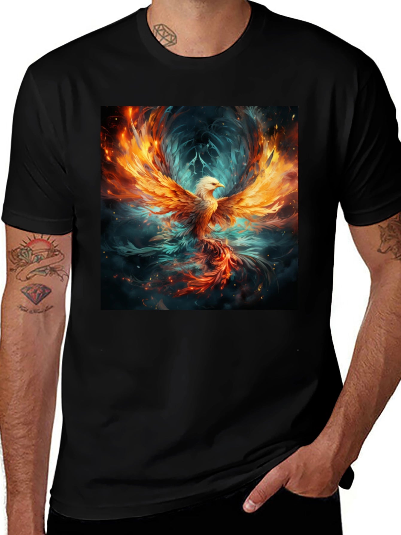 Phoenix Graphic Black Tee