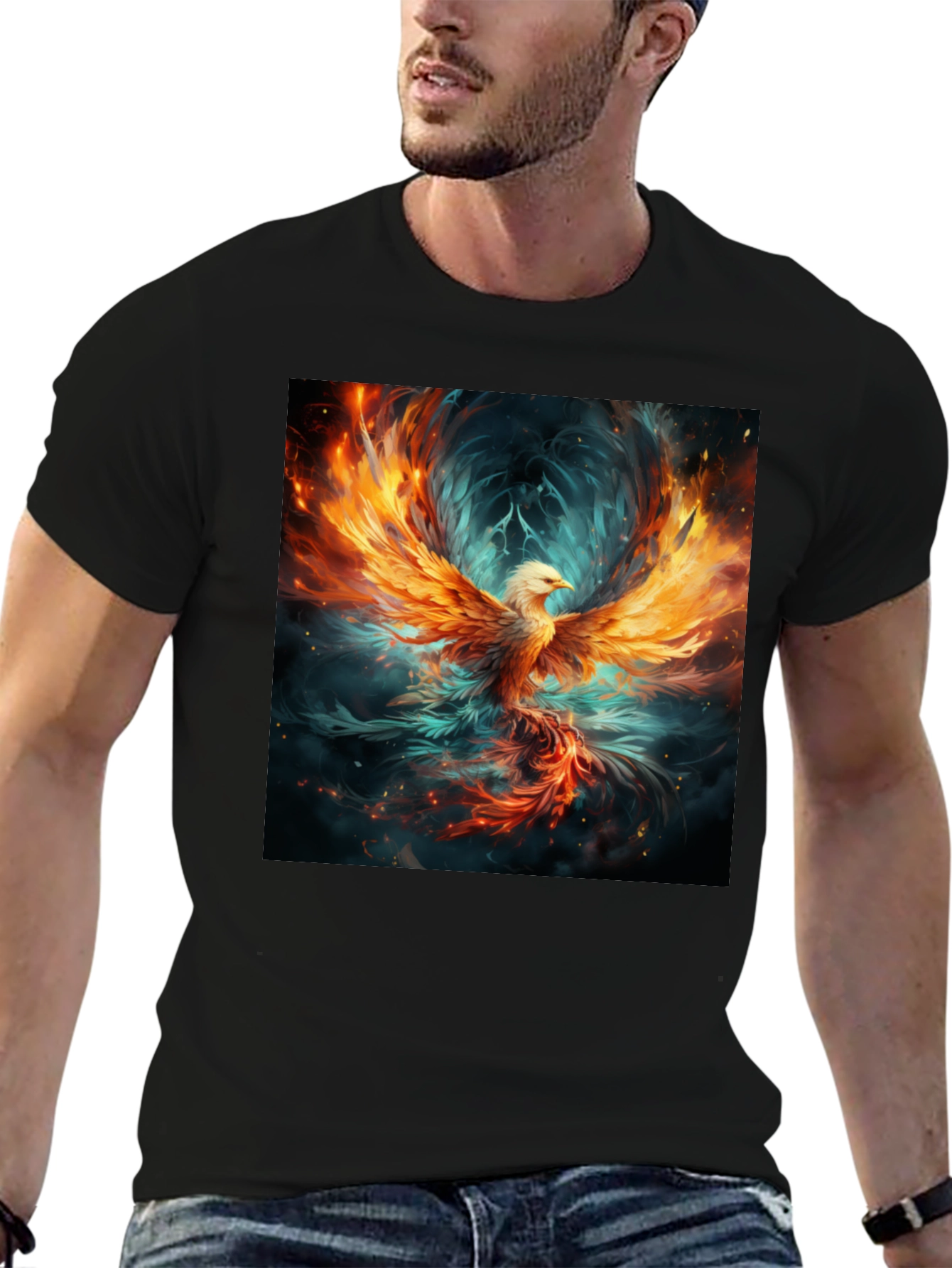 Phoenix Graphic Black Tee