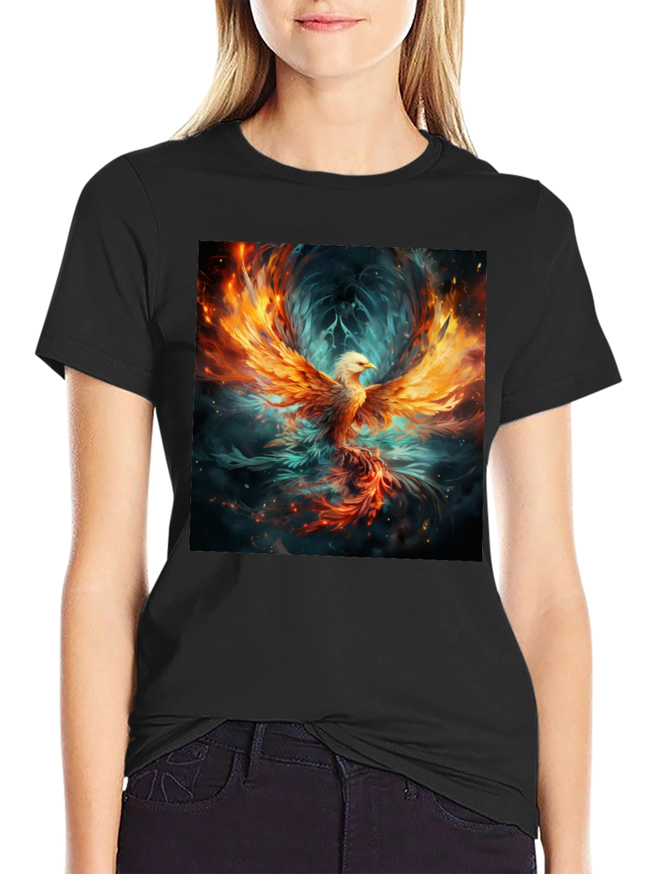 Phoenix Graphic Black Tee