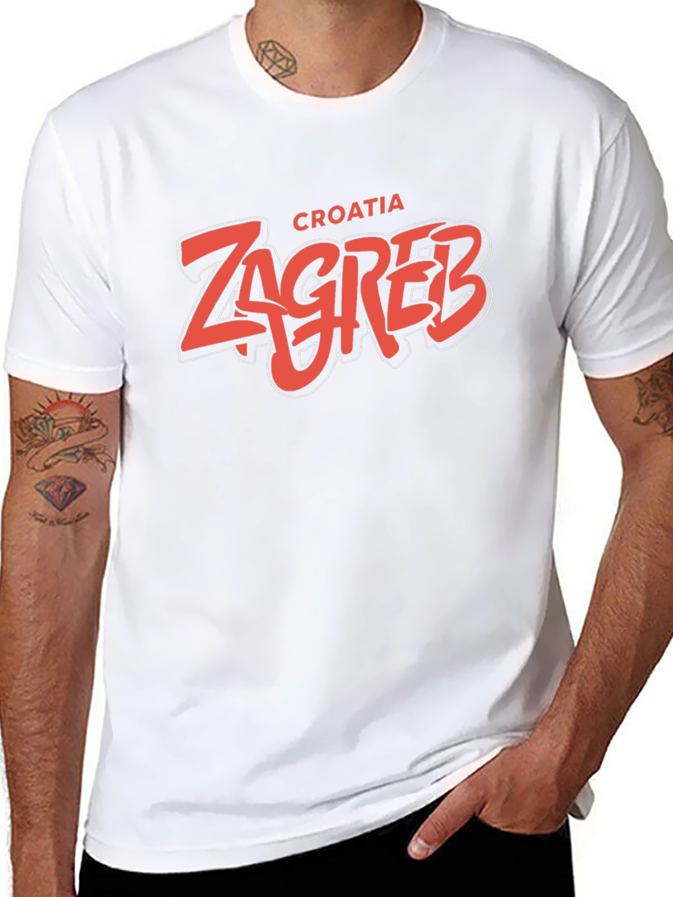 Zagreb Croatia Graphic Tee - Cool Tourist Souvenir T-Shirt