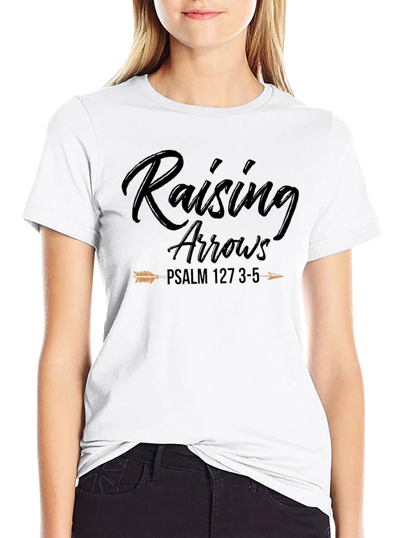 Raising Arrows Black T-Shirt Psalm 127