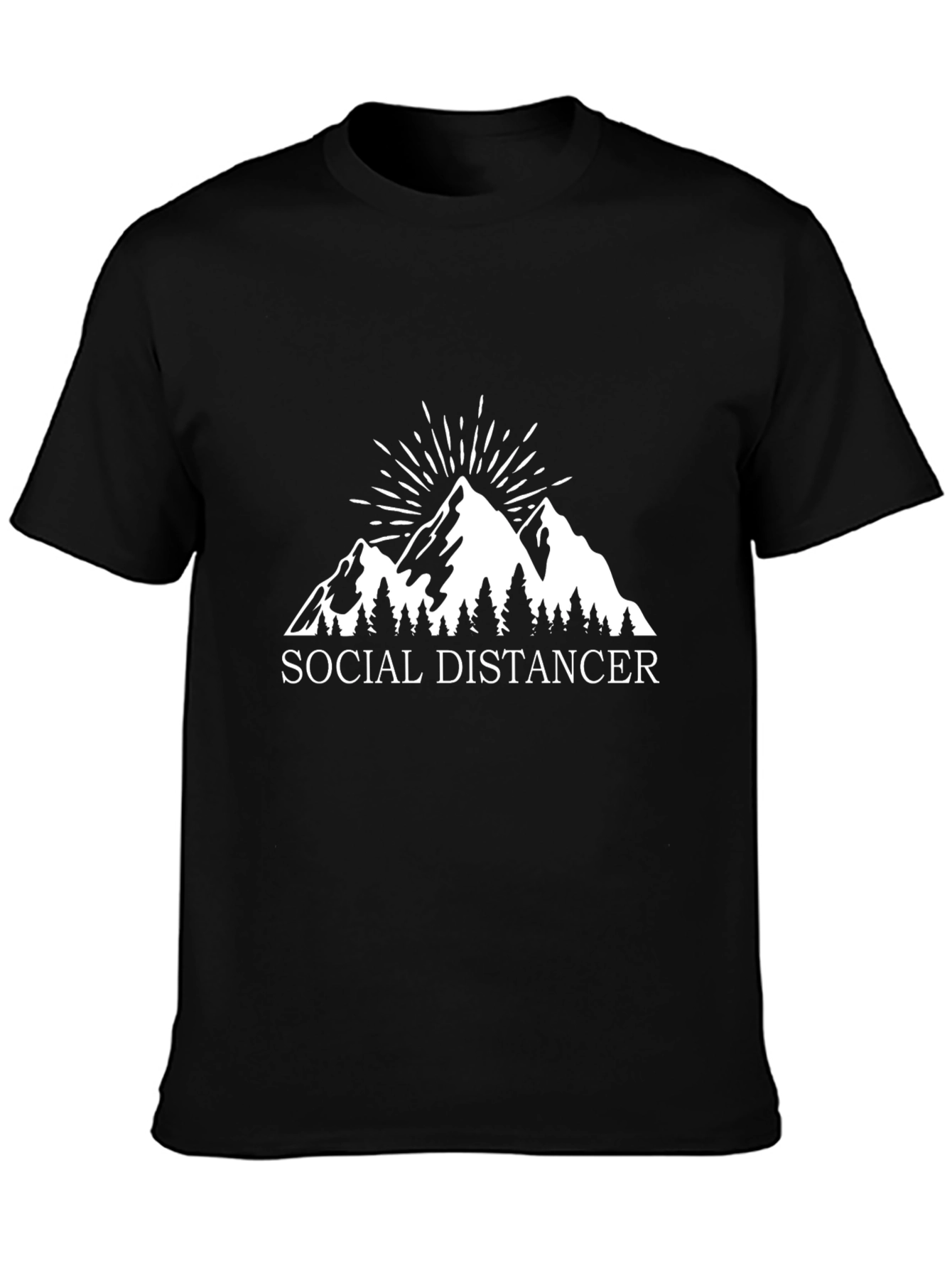 Social Distancer Graphic Tee - Mountain Design