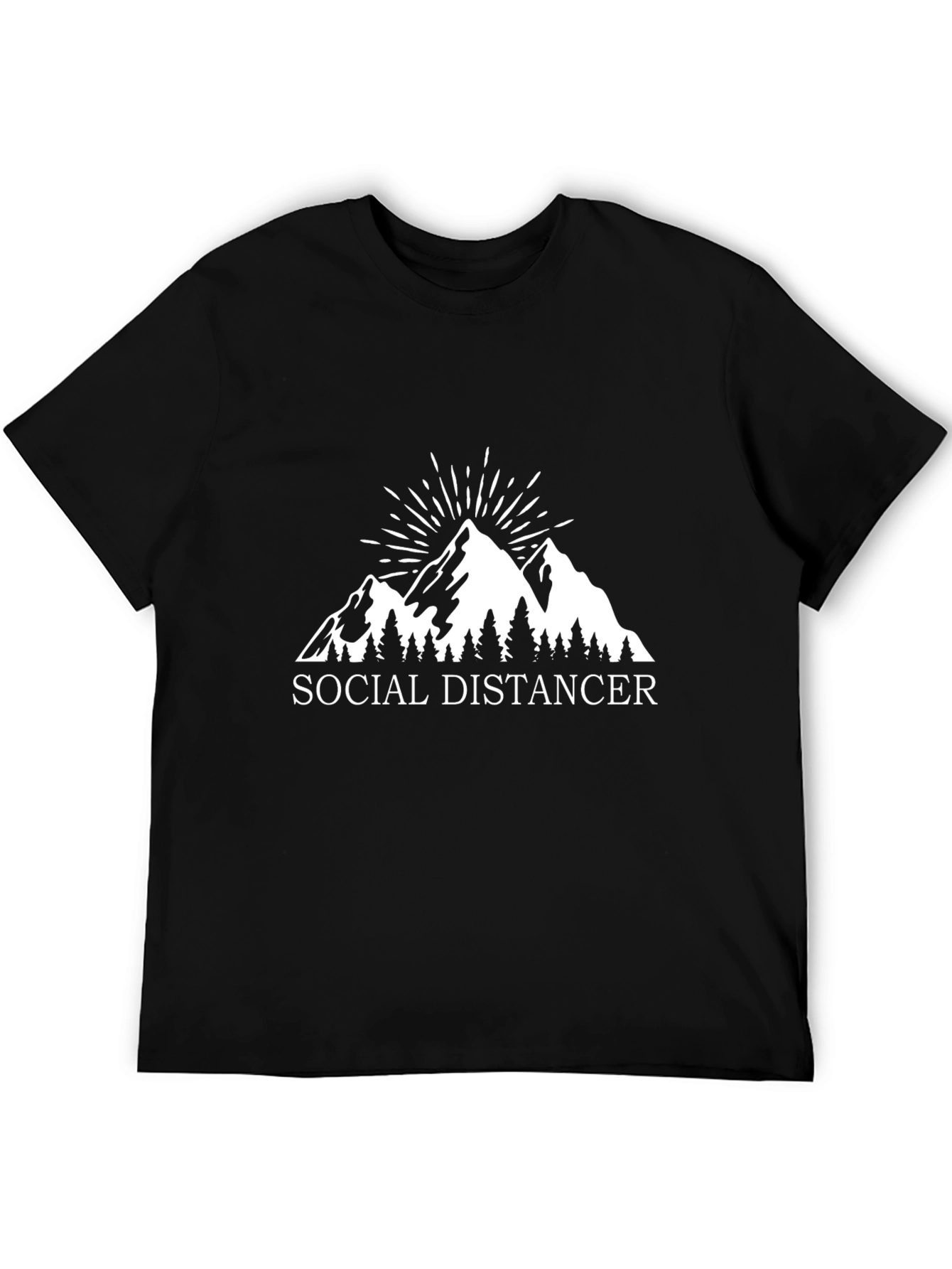 Social Distancer Graphic Tee - Mountain Design