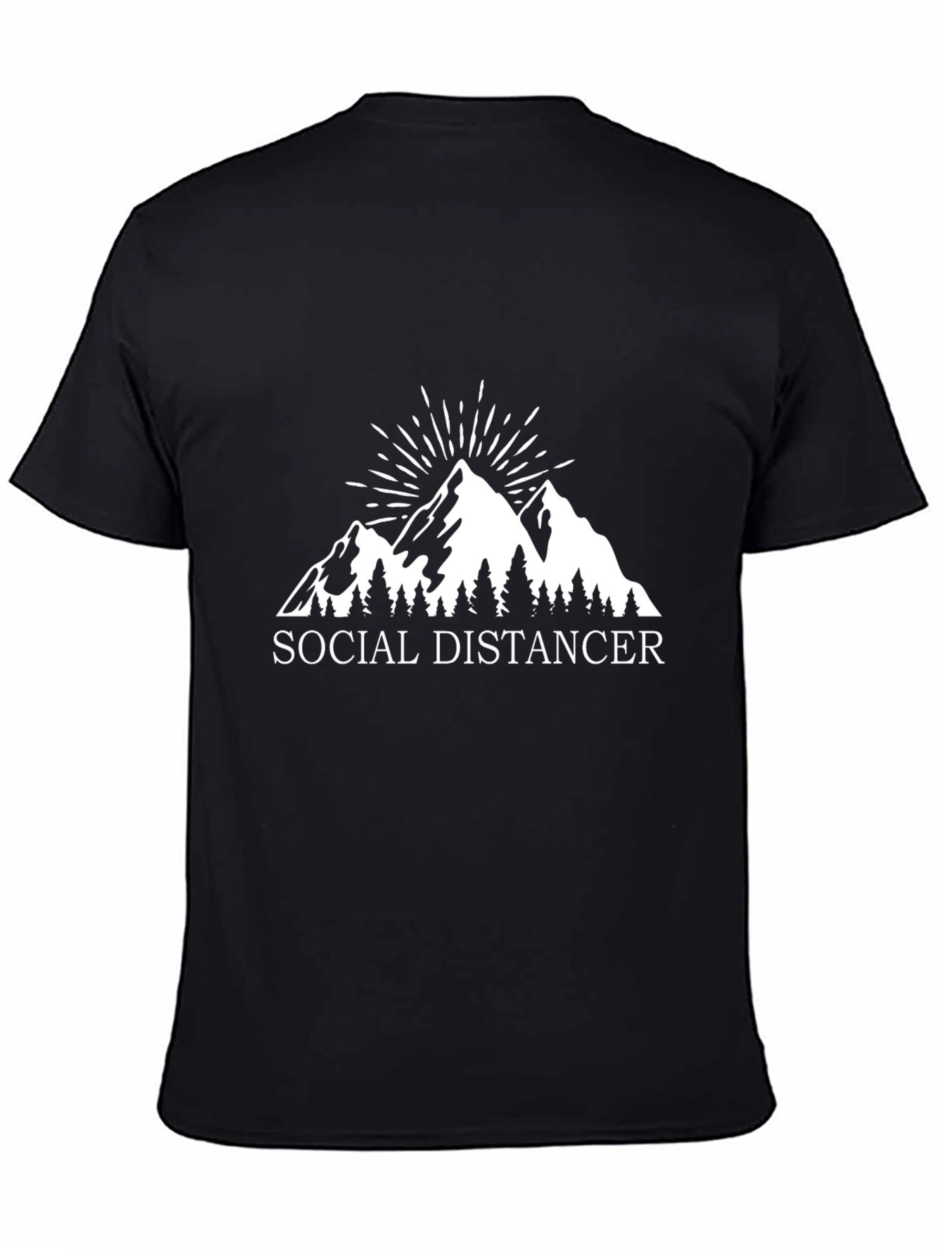 Social Distancer Graphic Tee - Mountain Design