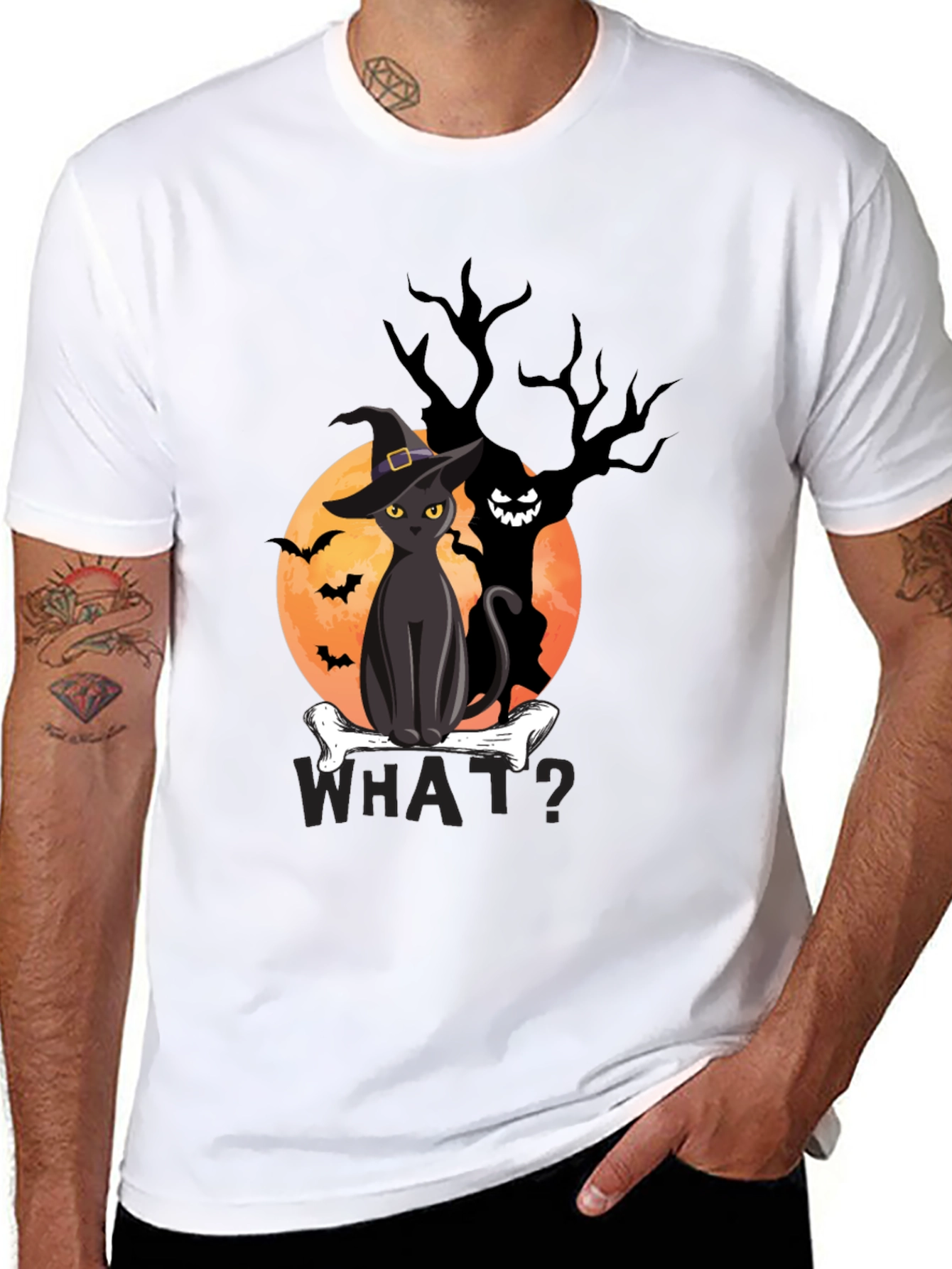 Halloween Cat T-Shirt - Spooky Graphic Tee