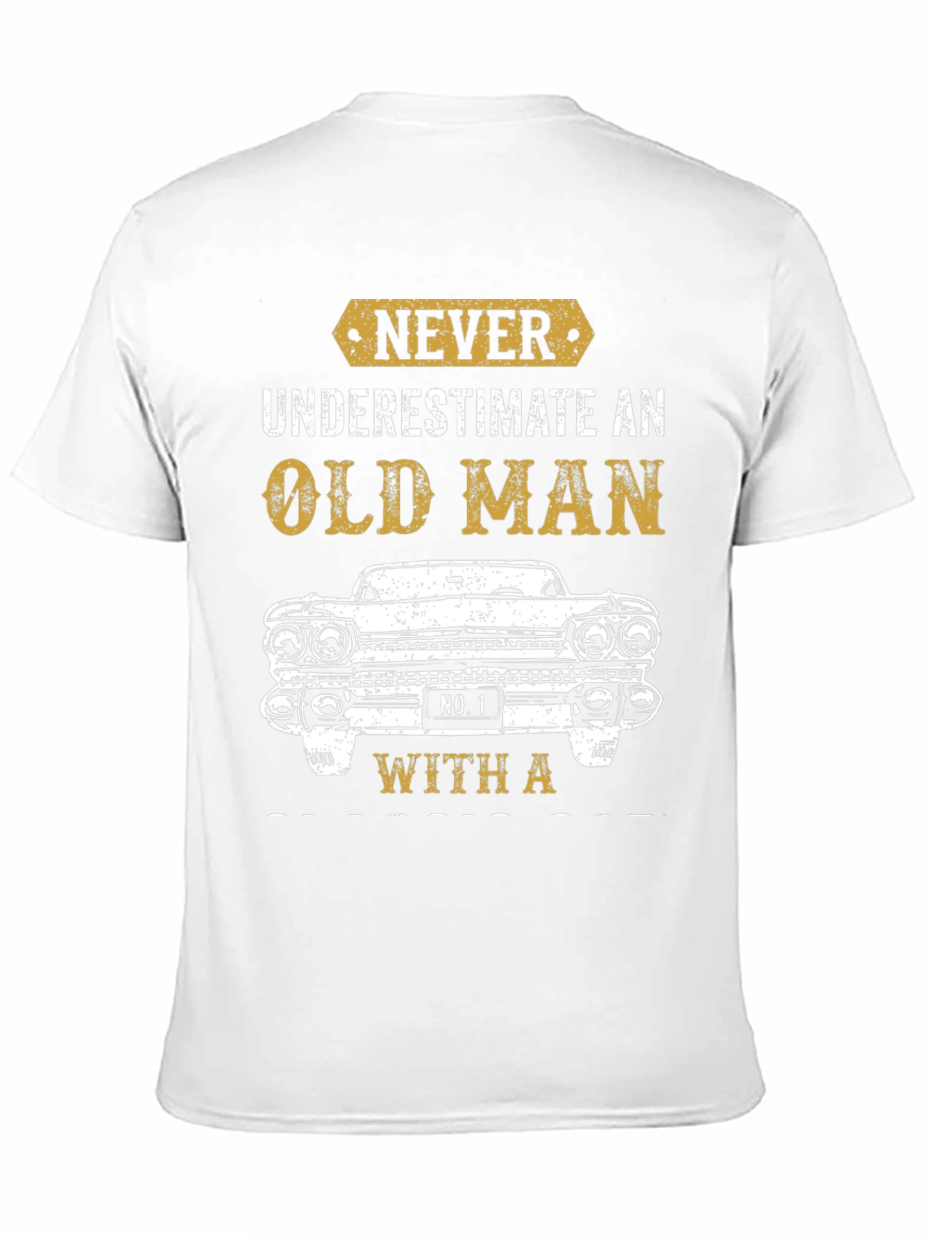 Never Underestimate Old Man With Car T-Shirt