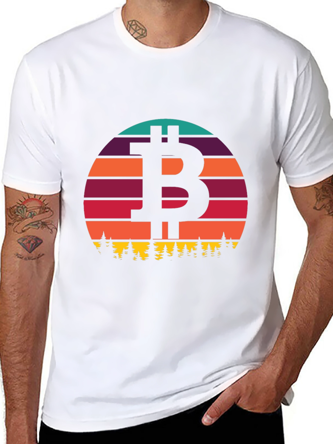 Bitcoin Sunset T-Shirt - Crypto Style