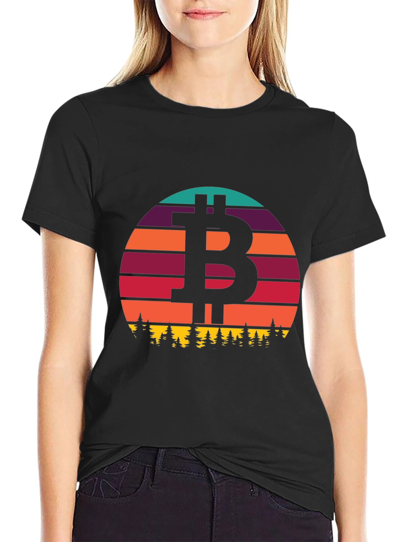 Bitcoin Sunset T-Shirt - Crypto Style
