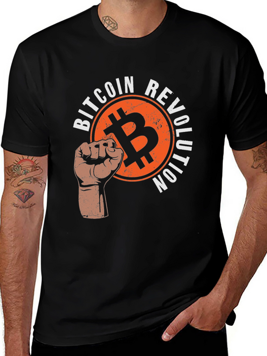 Bitcoin Revolution Graphic T-Shirt - Black