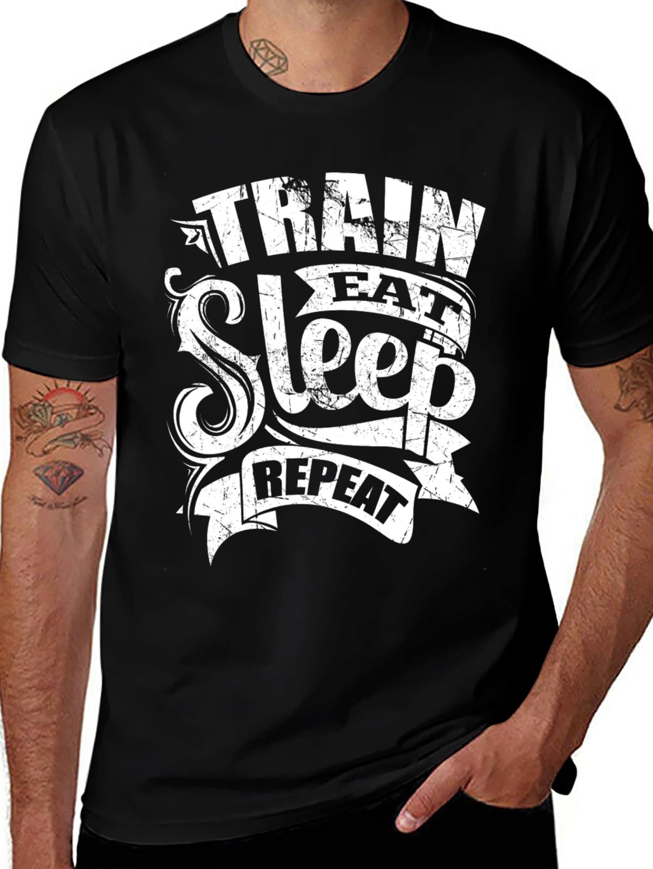 Train Eat Sleep Repeat Graphic T-Shirt
